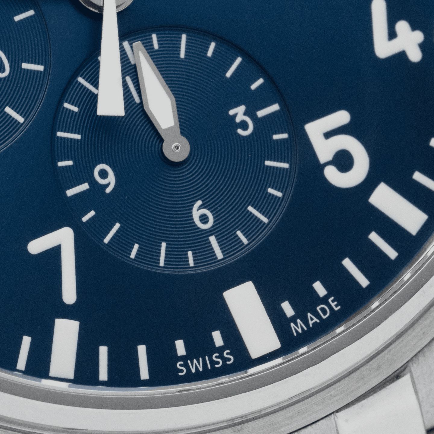 IWC Pilot Chronograph IW377717 (Unknown (random serial)) - Blue dial 43 mm Steel case (5/8)