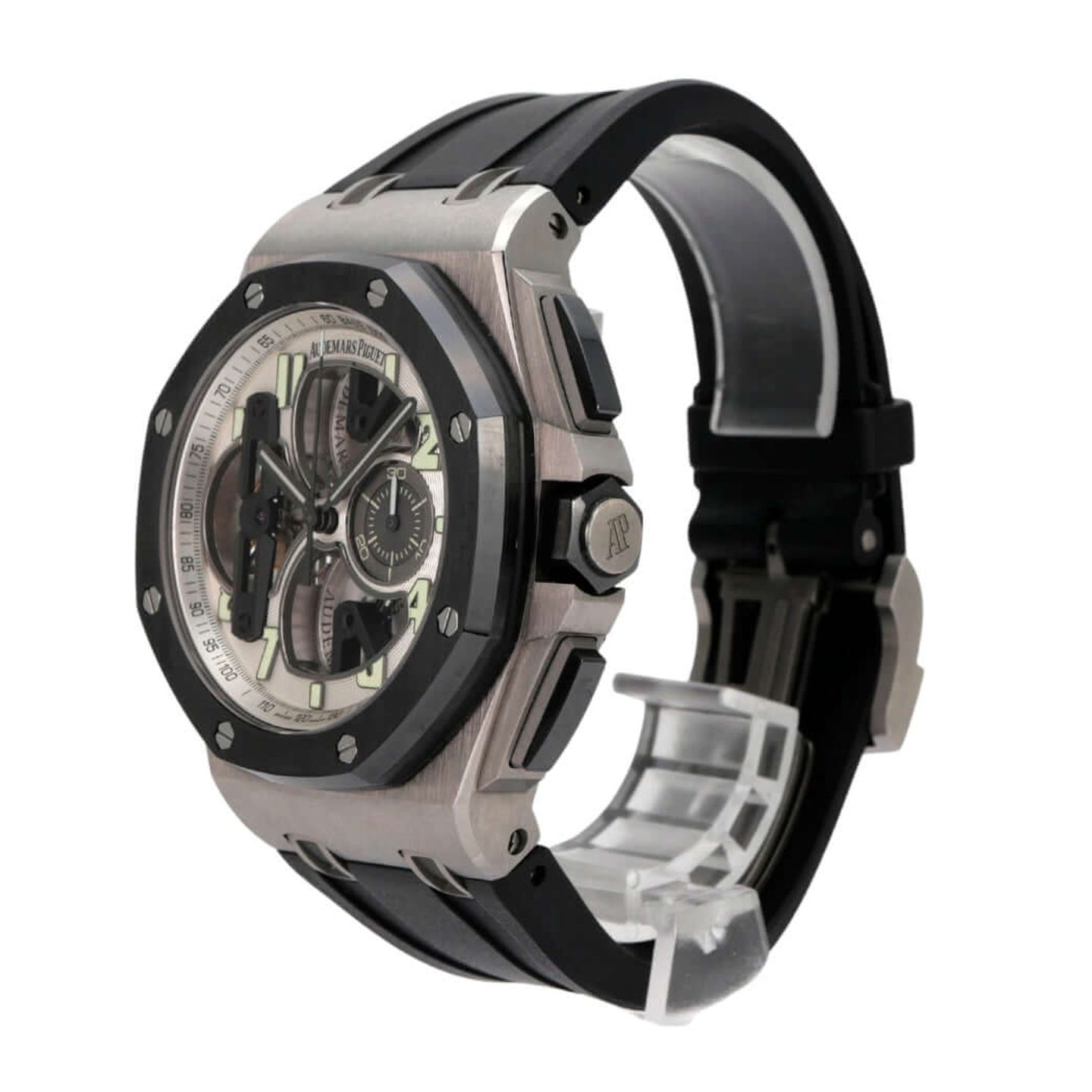 Audemars Piguet Royal Oak Offshore Tourbillon Chronograph 26387IO.OO.D002CA.01 (2014) - Silver dial 44 mm Titanium case (3/8)