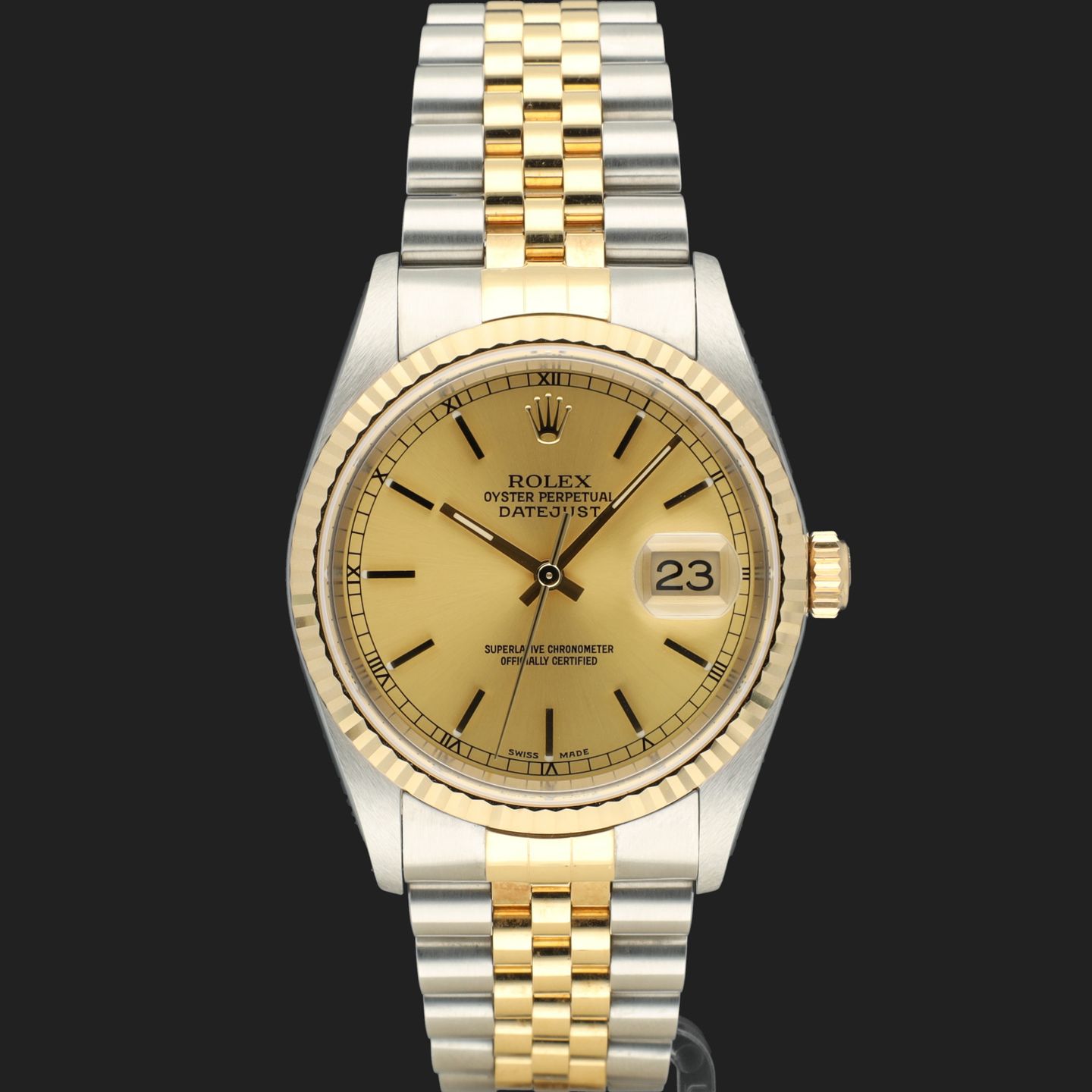 Rolex Datejust 36 16233 (2004) - 36mm Goud/Staal (3/8)