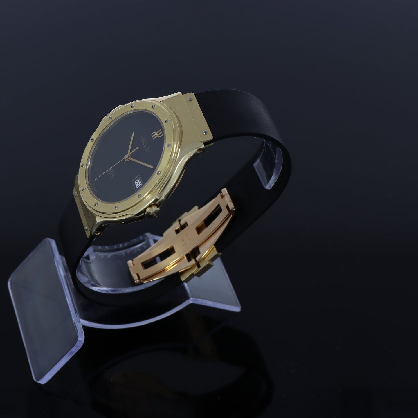 Hublot MDM 1528-3 (2000) - Black dial 36 mm Yellow Gold case (4/8)