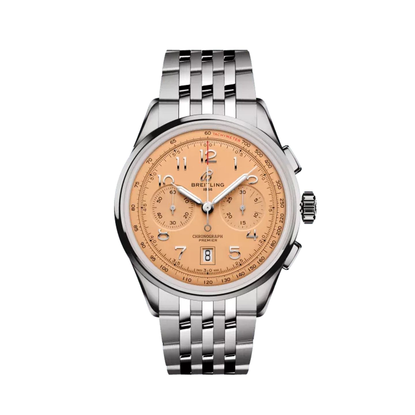 Breitling Premier AB0145331K1A1 (2024) - Roze wijzerplaat 42mm Staal (1/1)
