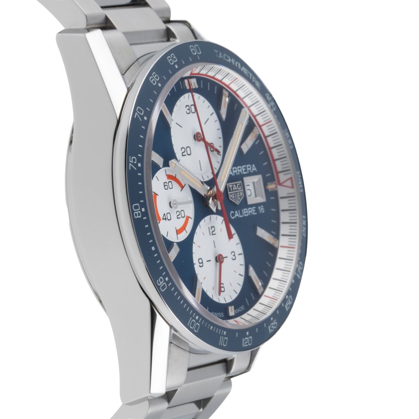 TAG Heuer Carrera Calibre 16 CV201AR.BA0715 (Unknown (random serial)) - Blue dial 41 mm Steel case (7/8)
