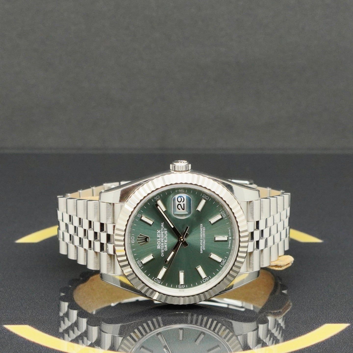 Rolex Datejust 41 126334 (2022) - Groen wijzerplaat 41mm Staal (4/7)
