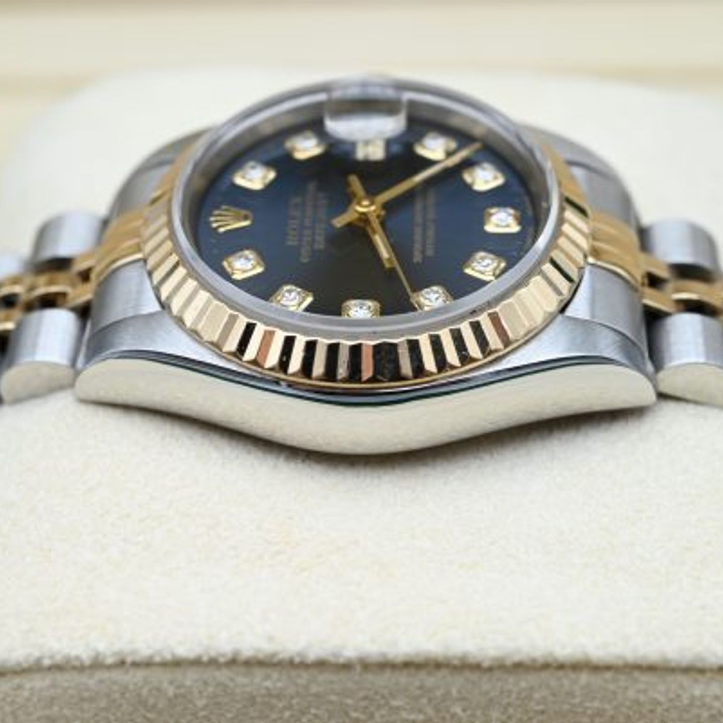 Rolex Lady-Datejust 69173 (1995) - Blue dial 26 mm Gold/Steel case (5/8)