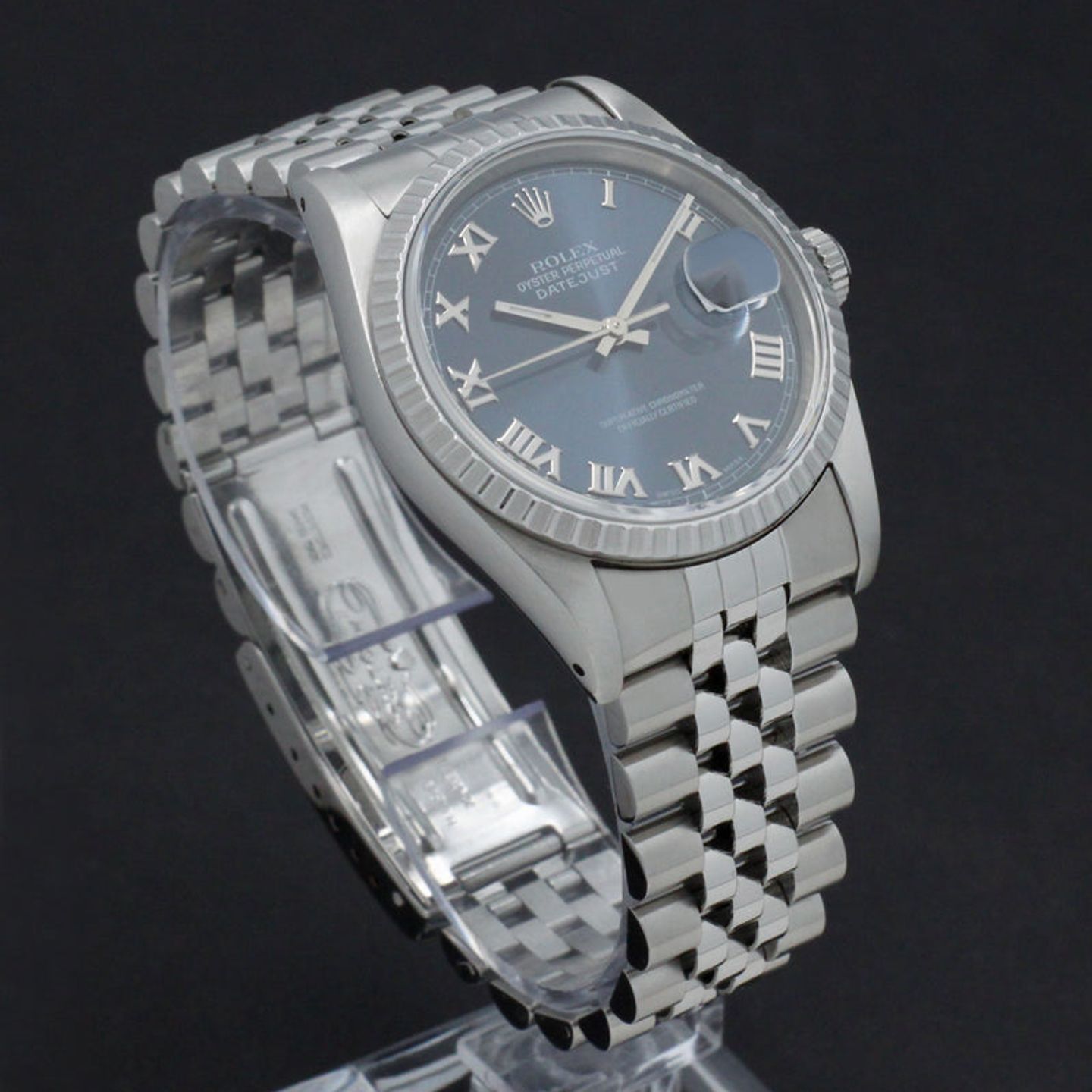 Rolex Datejust 36 16220 (1989) - Blue dial 36 mm Steel case (6/7)