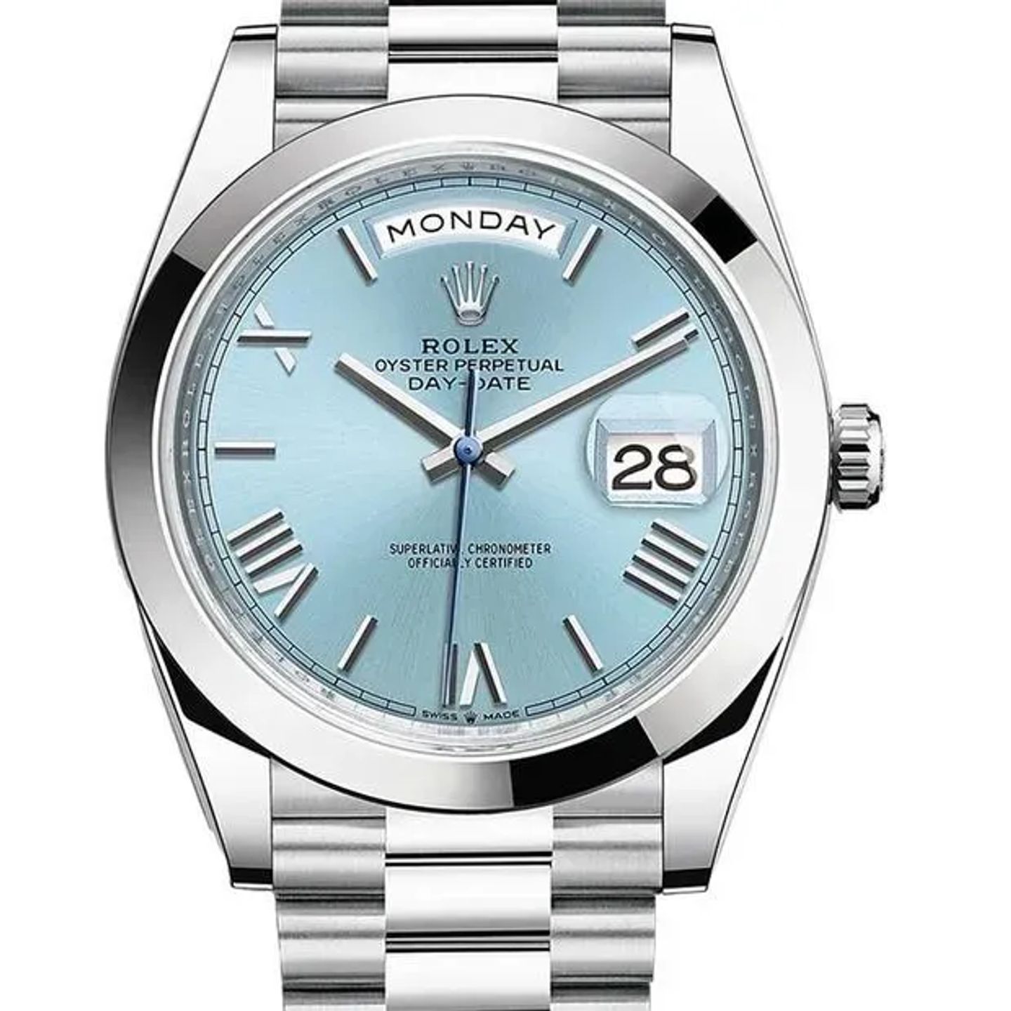 Rolex Day-Date 40 228206 (2023) - Blue dial 40 mm Platinum case (2/4)