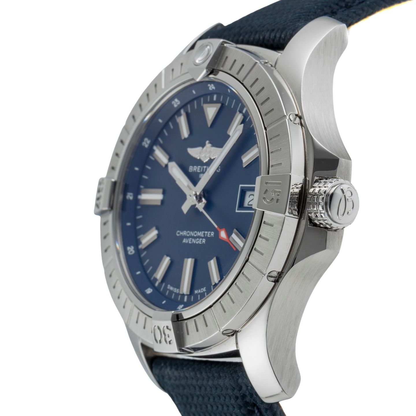 Breitling Avenger A17318 (Onbekend (willekeurig serienummer)) - Blauw wijzerplaat 43mm Staal (6/8)