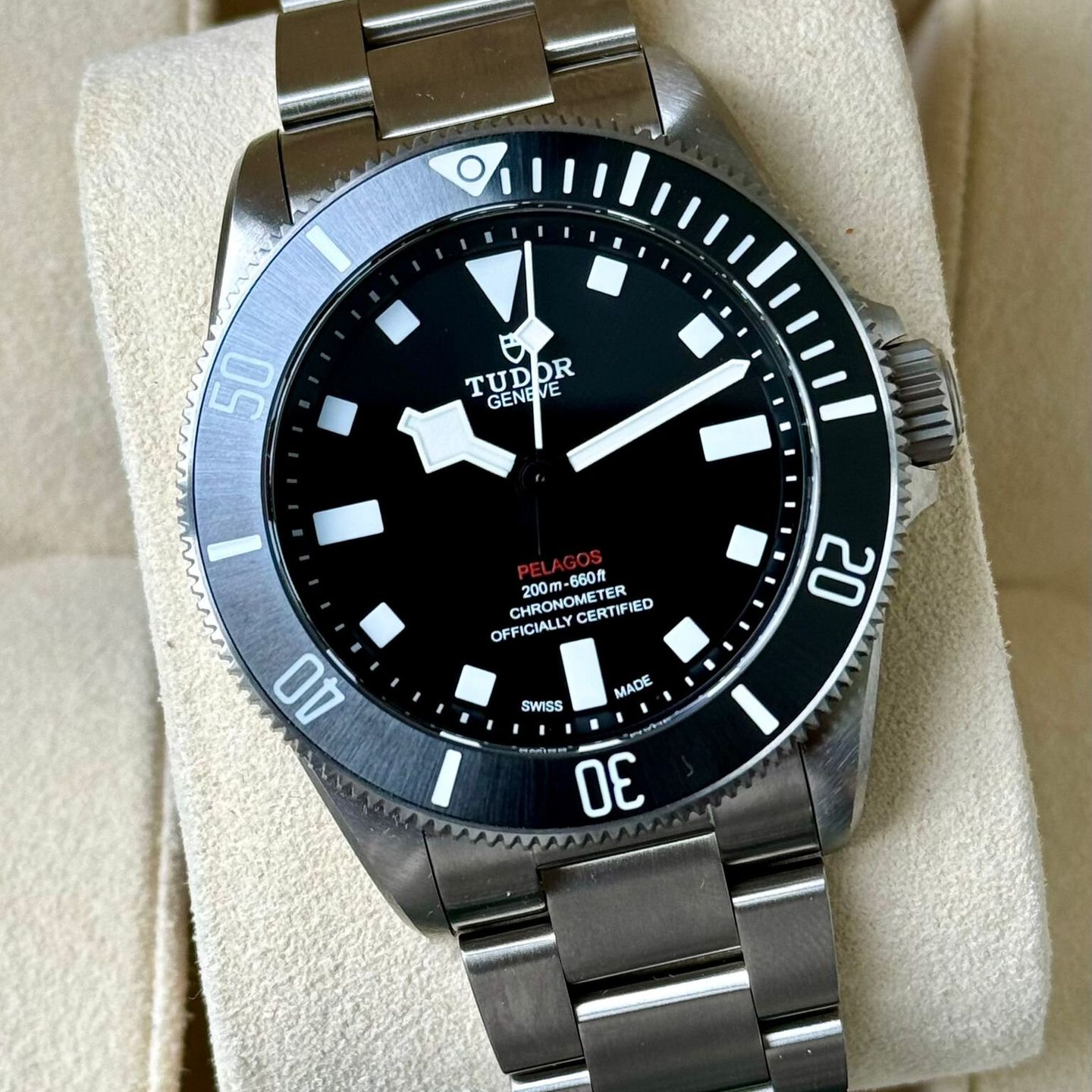 Tudor Pelagos 25407N (2023) - Zwart wijzerplaat 39mm Titanium (1/7)