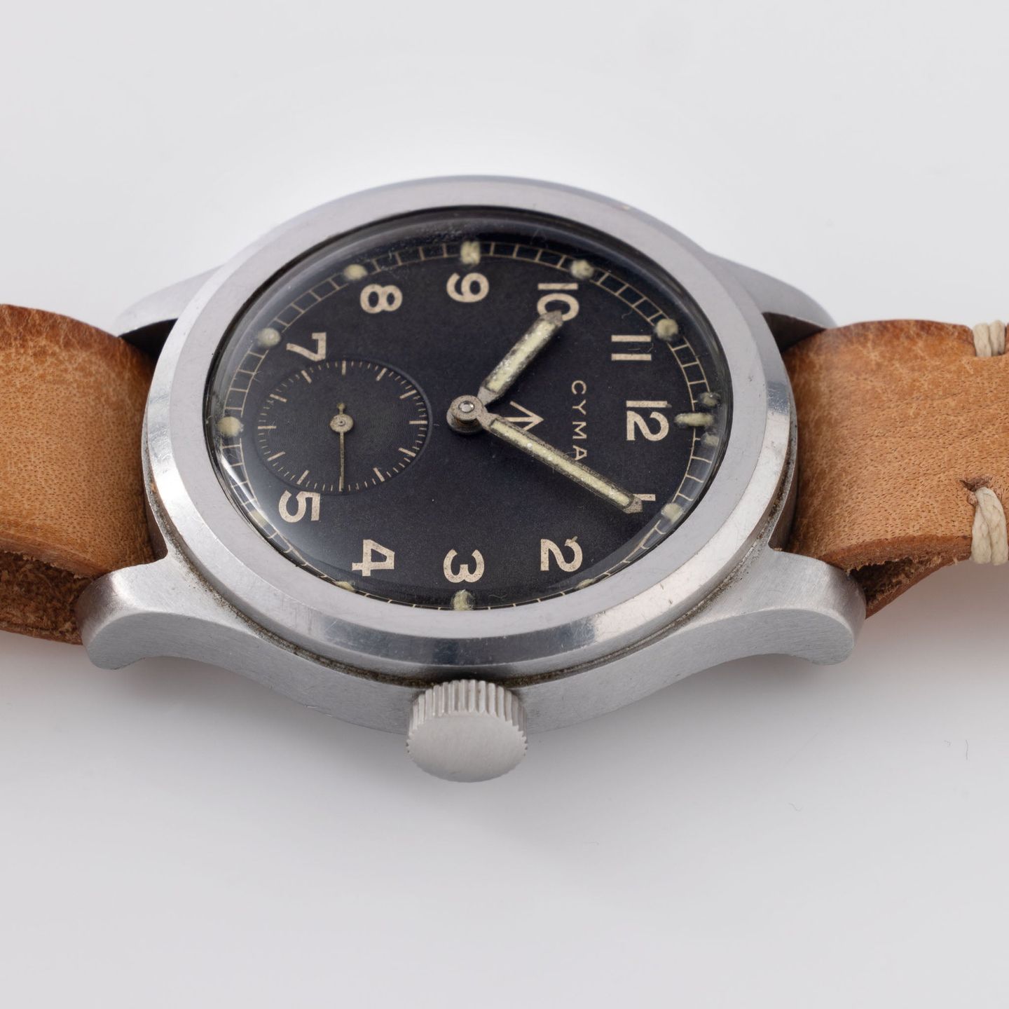 Cyma Vintage Unknown (1940) - Black dial 38 mm Unknown case (5/6)