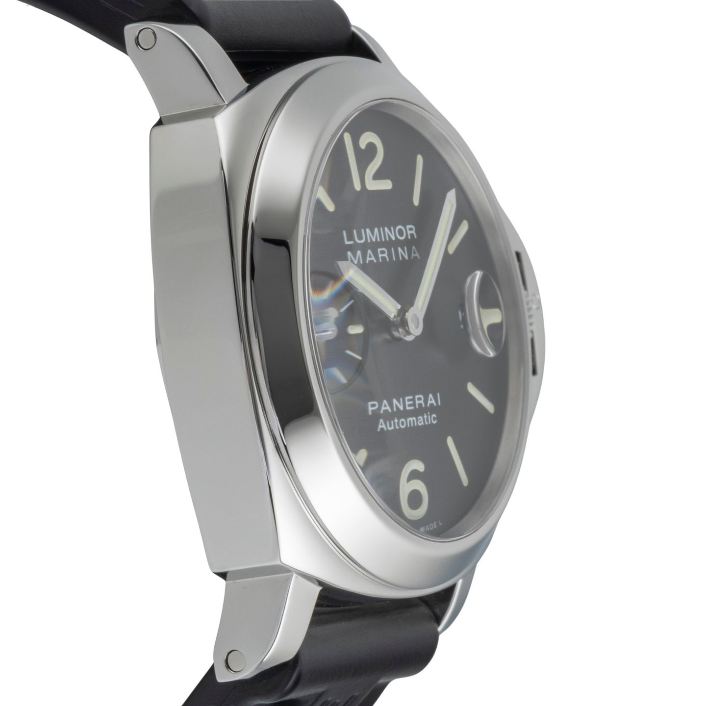 Panerai Luminor Marina Automatic PAM00104 (Unknown (random serial)) - Black dial 44 mm Steel case (7/8)