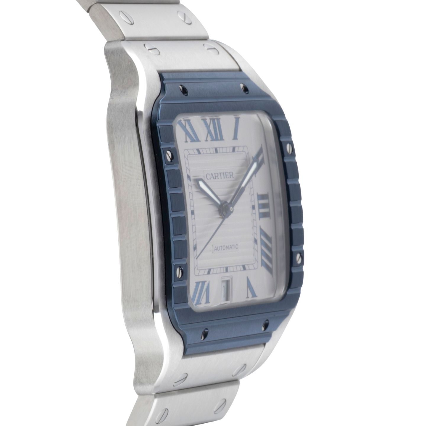 Cartier Santos WSSA0047 (Onbekend (willekeurig serienummer)) - Grijs wijzerplaat 40mm Staal (7/8)