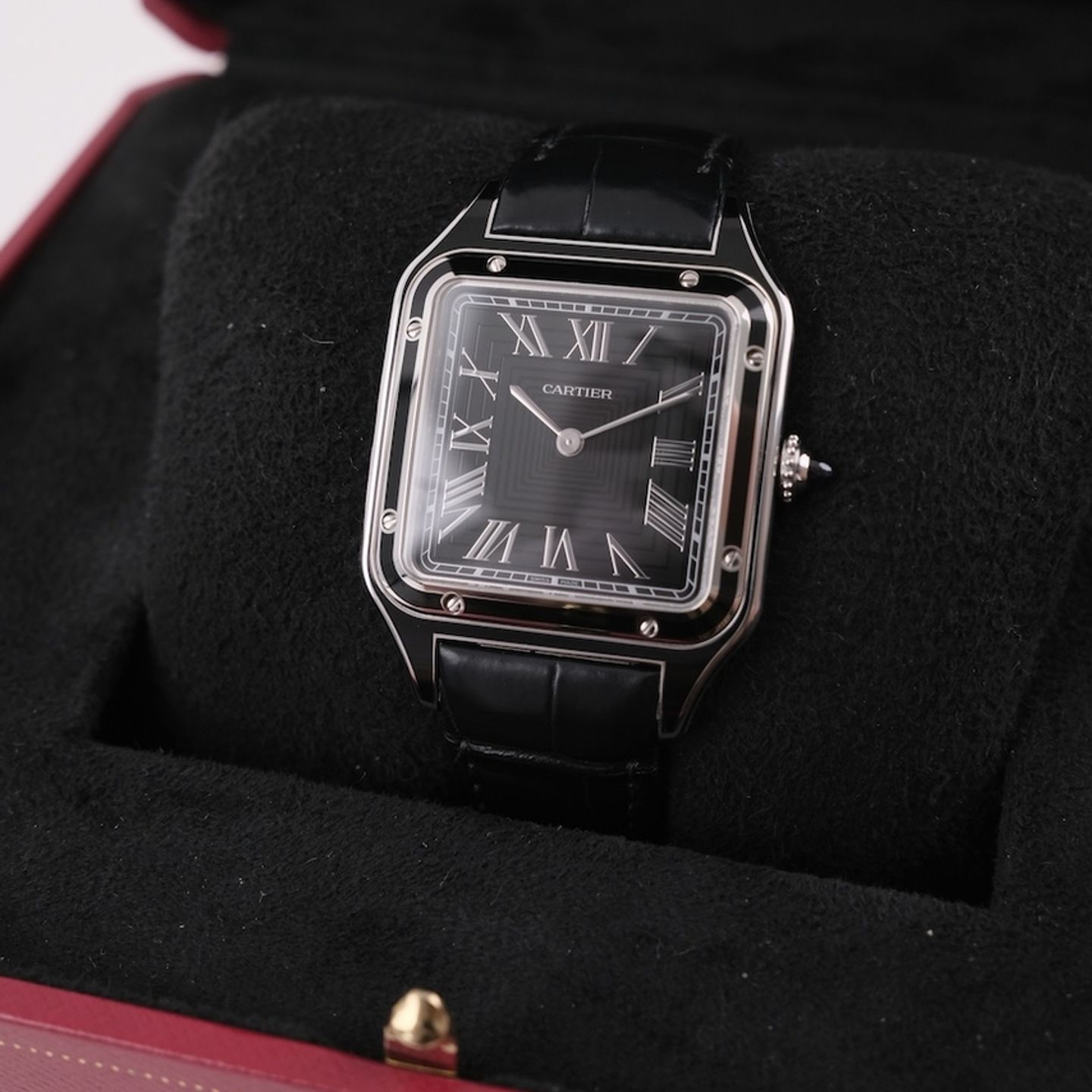 Cartier Santos Dumont WSSA0046 (2024) - Zwart wijzerplaat 44mm Staal (2/8)