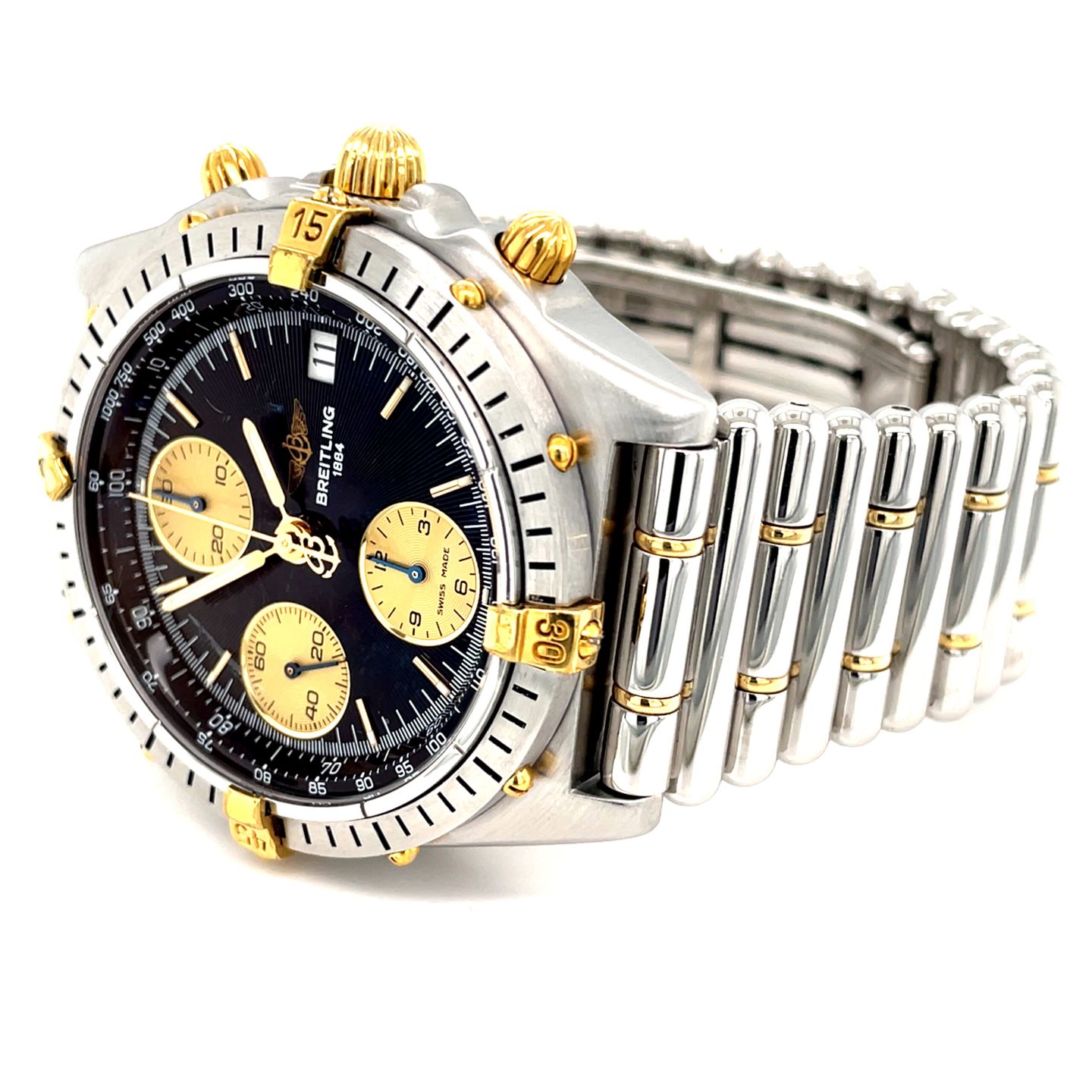 Breitling Chronomat B13048 (1990) - Zwart wijzerplaat 40mm Staal (6/8)