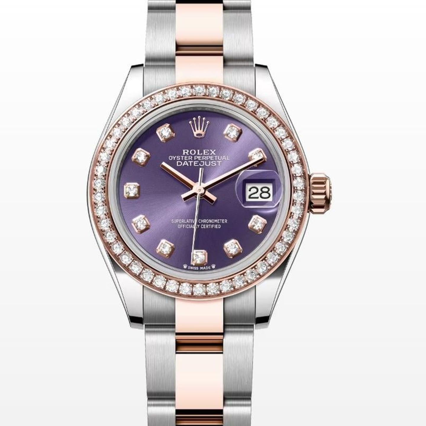 Rolex Lady-Datejust 279381RBR (2026) - Purple dial 30 mm Gold/Steel case (1/1)