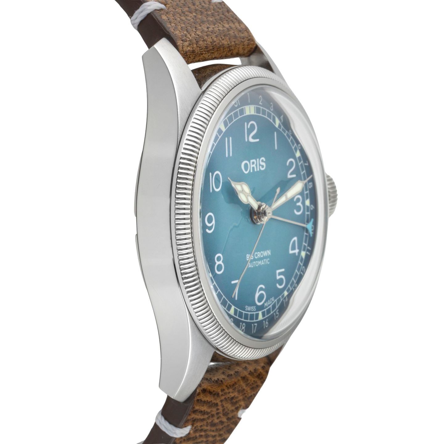 Oris Big Crown Pointer Date 01 754 7779 4065-Set (Unknown (random serial)) - Blue dial 38 mm Steel case (7/8)