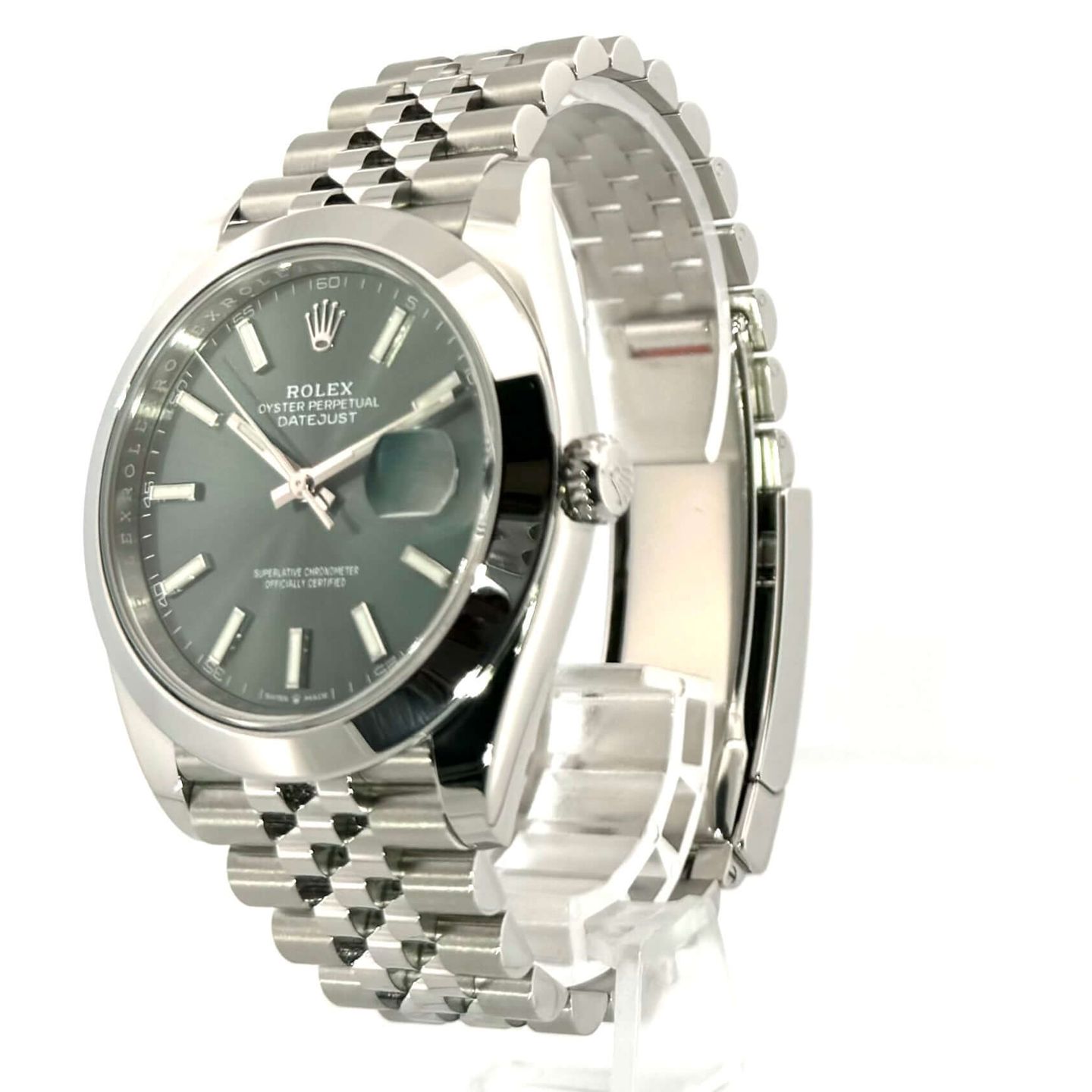 Rolex Datejust 41 126300 (2024) - Groen wijzerplaat 41mm Staal (2/7)