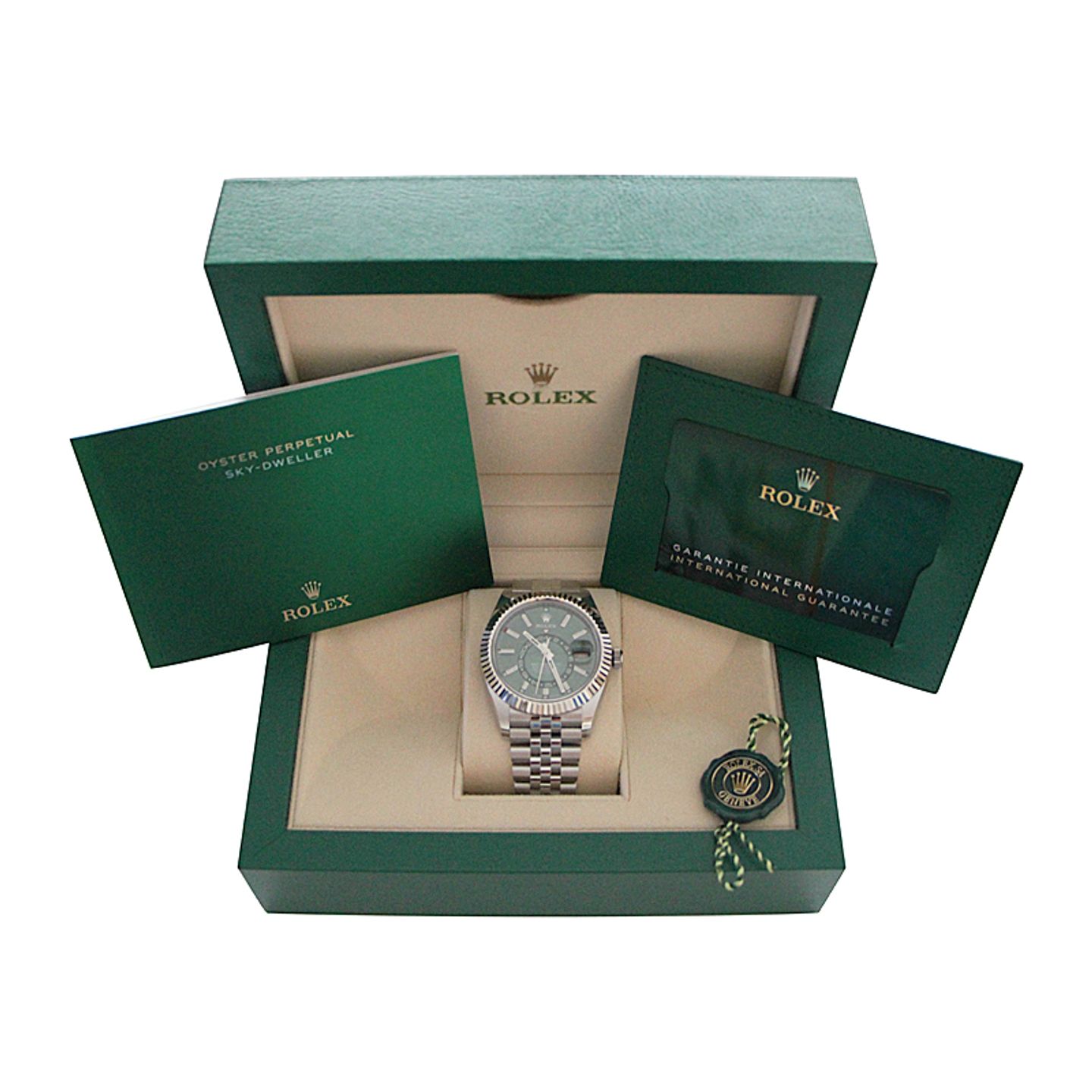 Rolex Sky-Dweller 336934 (2024) - Groen wijzerplaat 42mm Goud/Staal (4/4)