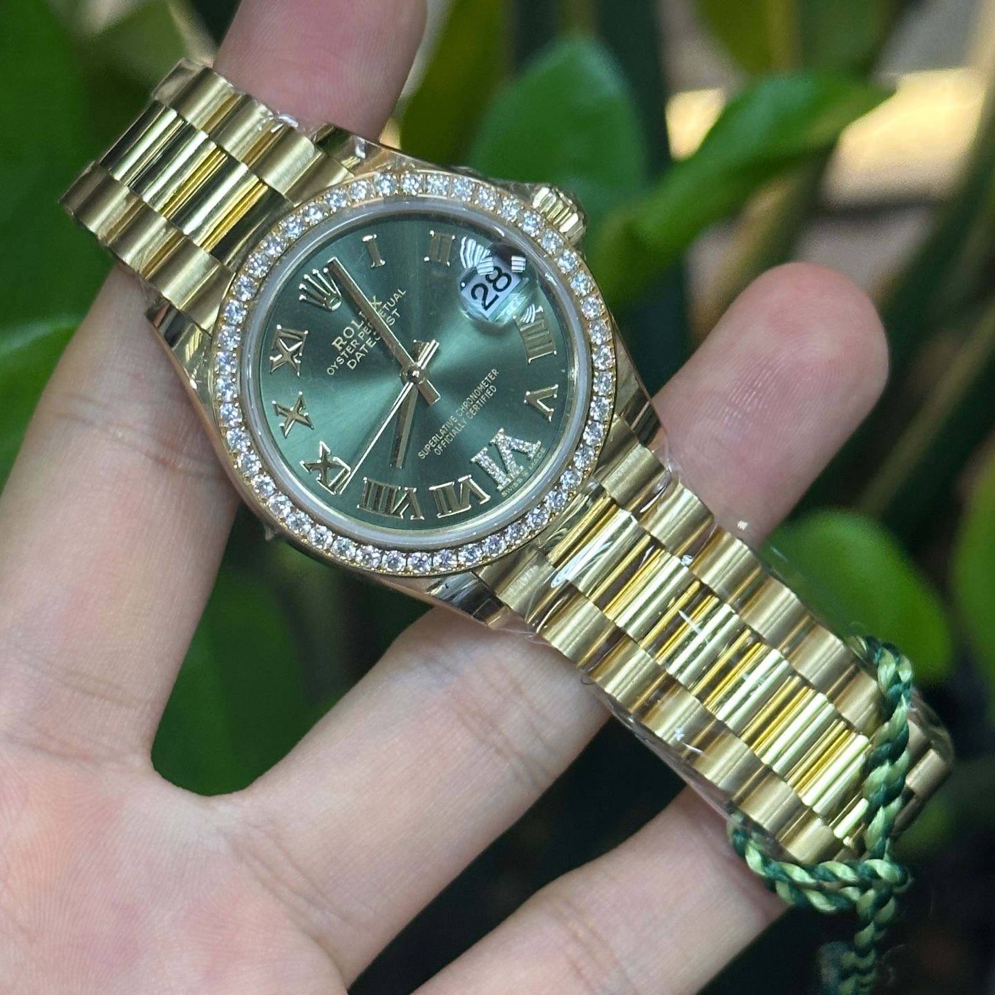 Rolex Datejust 31 278288RBR (2023) - Groen wijzerplaat 31mm Geelgoud (5/5)