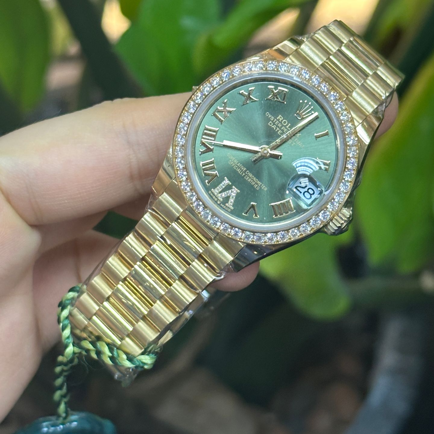 Rolex Datejust 31 278288RBR (2023) - Groen wijzerplaat 31mm Geelgoud (4/5)