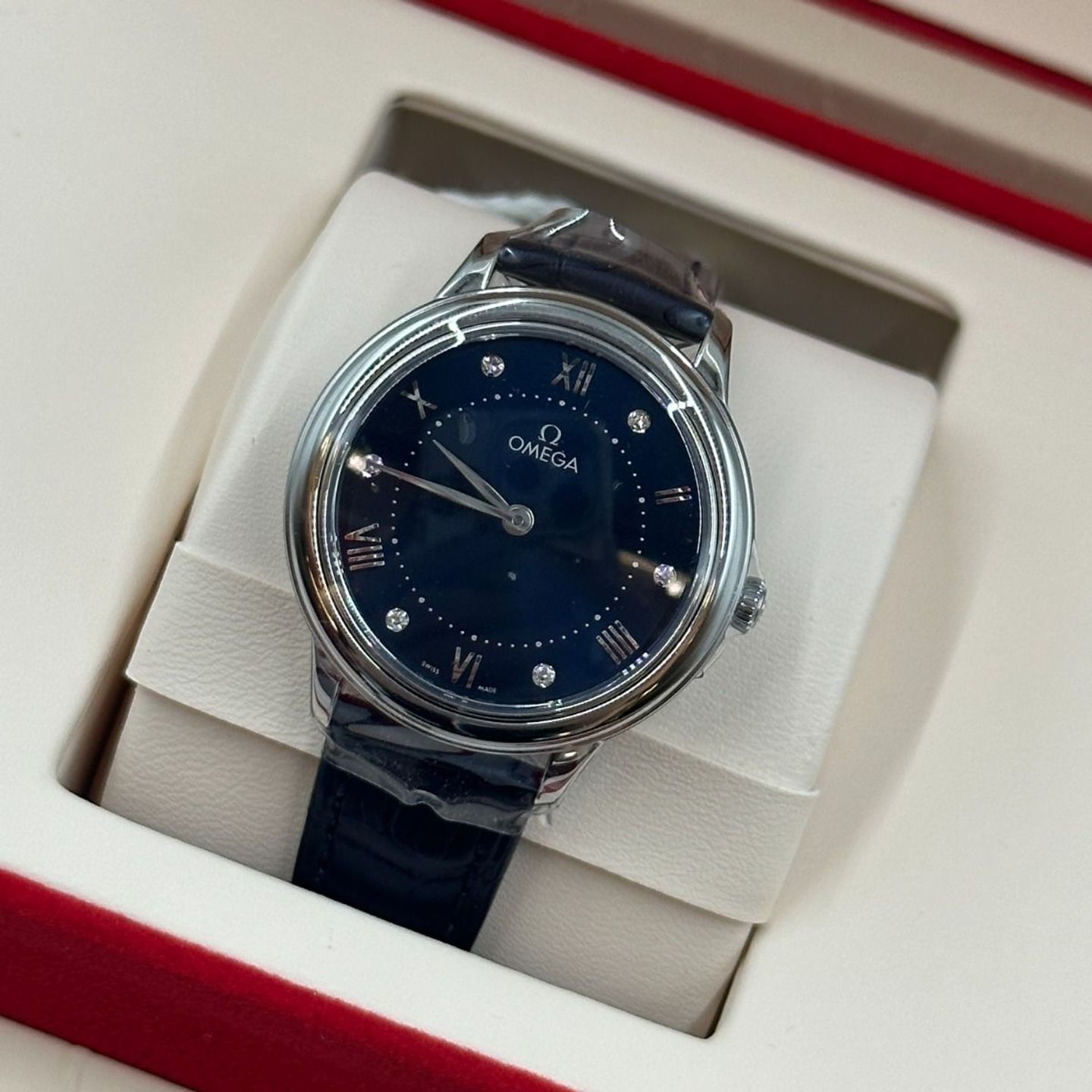 Omega De Ville 434.13.30.60.53.001 (2024) - Blauw wijzerplaat 30mm Staal (8/8)