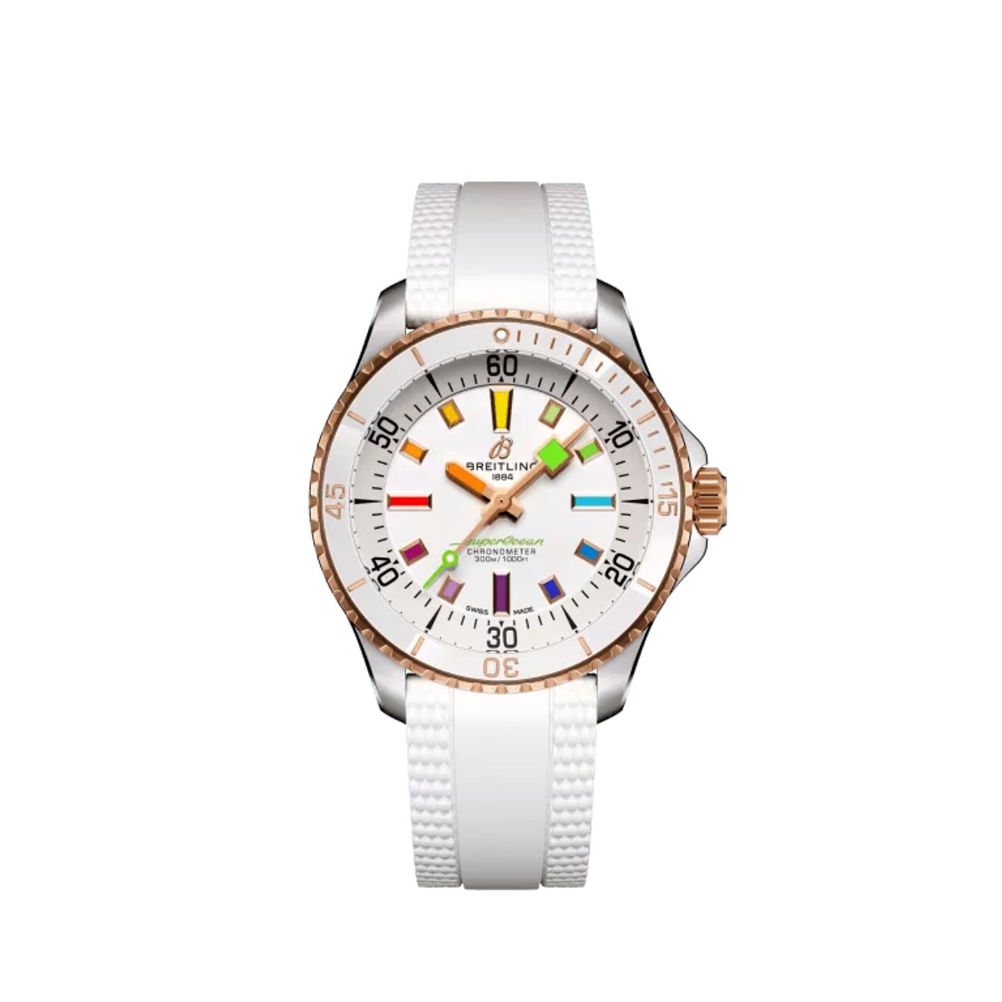 Breitling Superocean 36 U17377211A1S1 (2024) - Wit wijzerplaat Onbekend Goud/Staal (1/1)