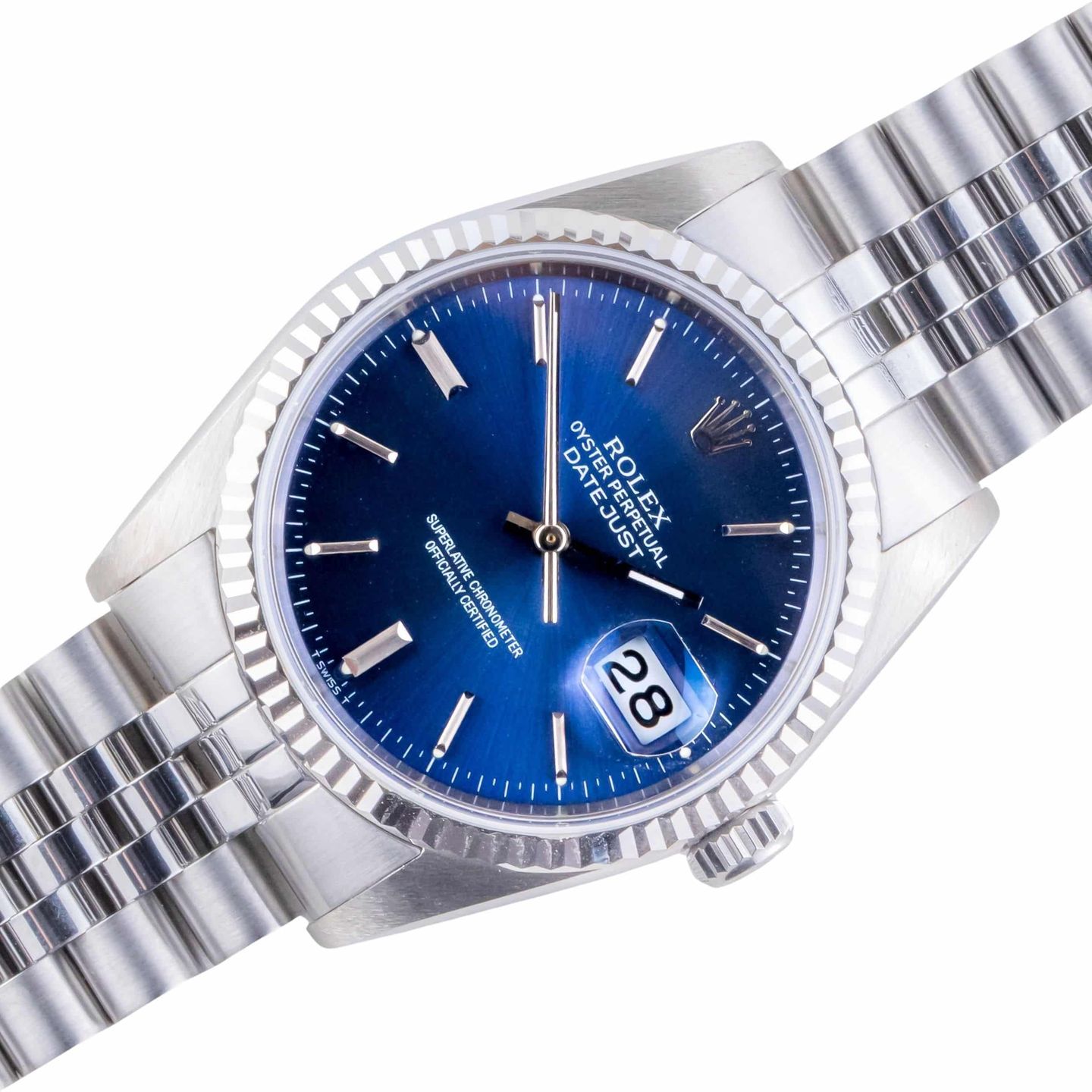 Rolex Datejust 36 16234 (1989) - Blue dial 36 mm Steel case (1/8)