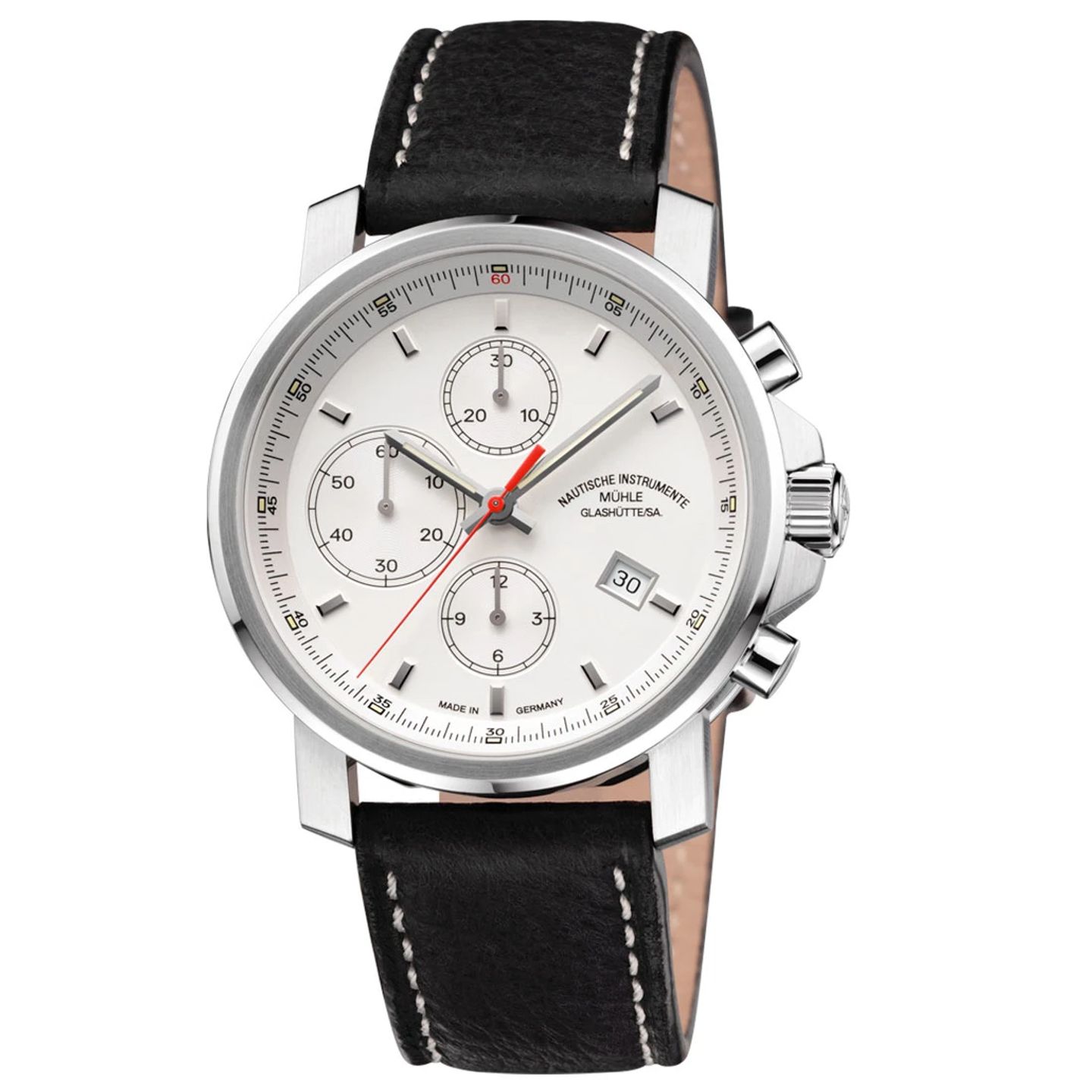 Mühle Glashütte 29er Chronograph M1-25-41-LB (2024) - White dial 42 mm Steel case (3/3)