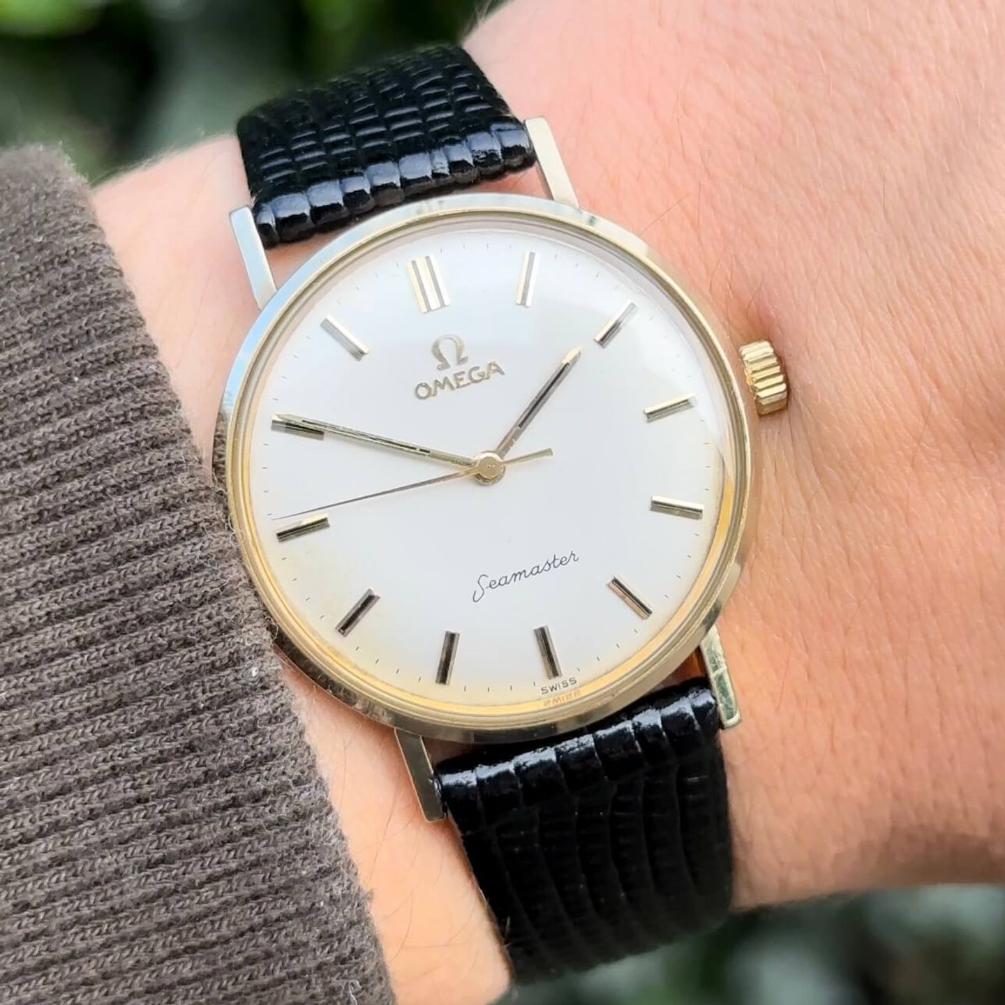 Omega Seamaster P6293 (1960) - Wit wijzerplaat 34mm Goud/Staal (2/8)