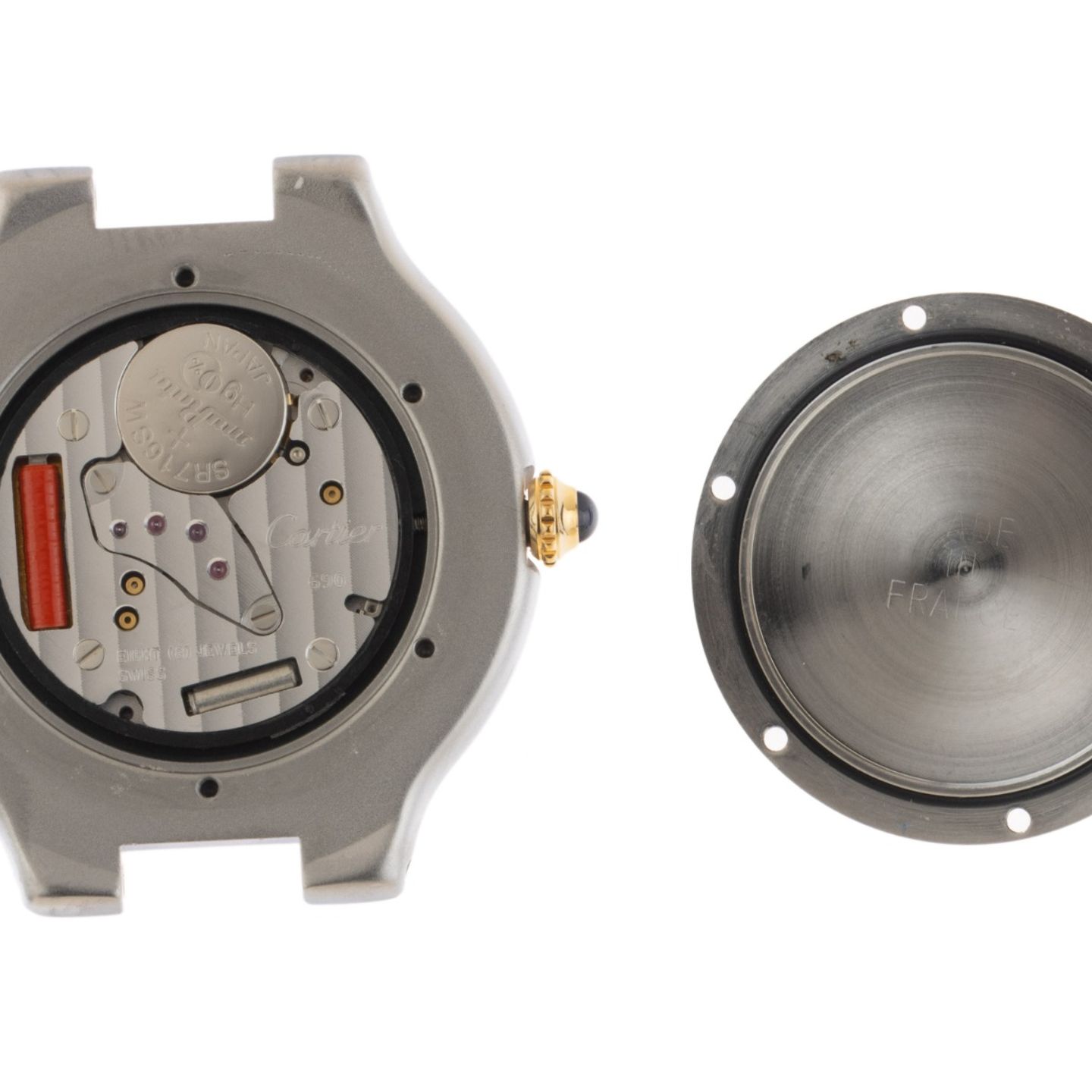 Cartier 21 Must de Cartier 9010 (1992) - Wit wijzerplaat 30mm Goud/Staal (8/8)