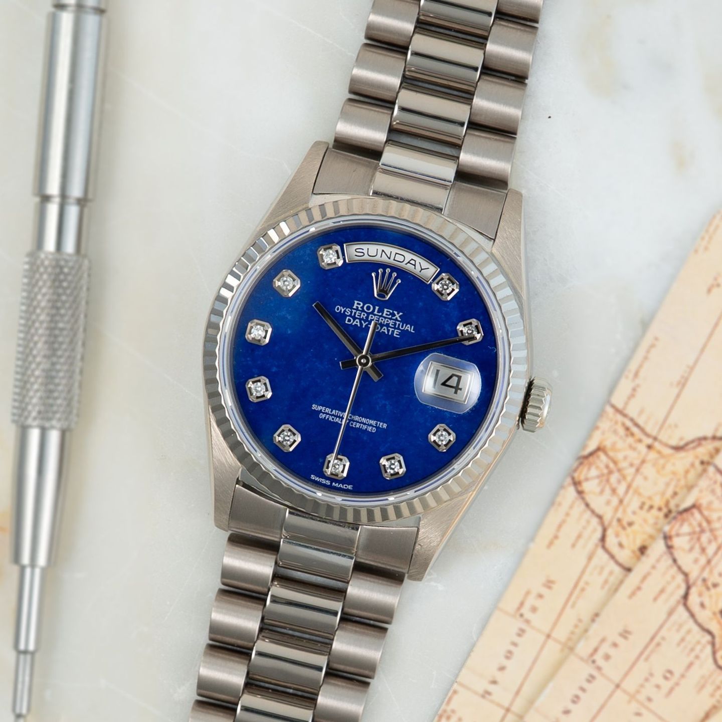 Rolex Day-Date 36 18239 (1993) - 36 mm White Gold case (1/8)