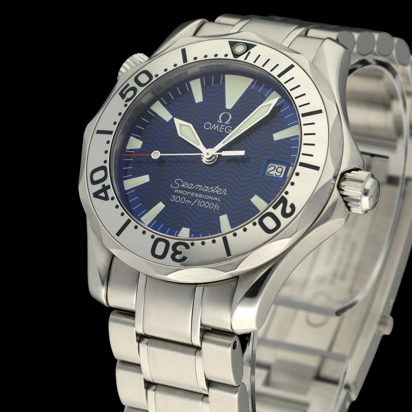 Omega Seamaster Diver 300 M 2263.80.00 (1999) - Blue dial 36 mm Steel case (7/8)
