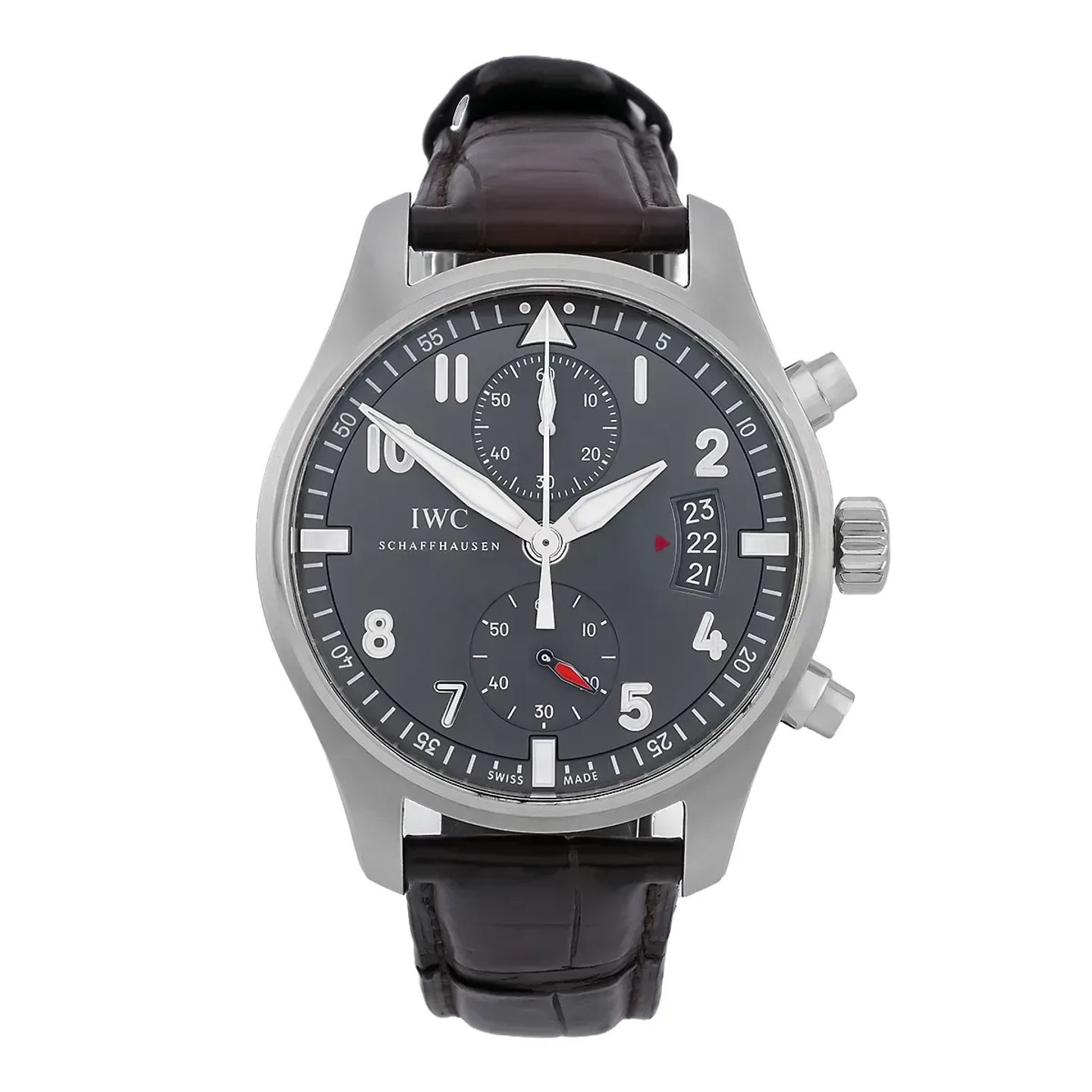 IWC Pilot Spitfire Chronograph IW387802 (2014) - Grey dial 43 mm Steel case (1/8)