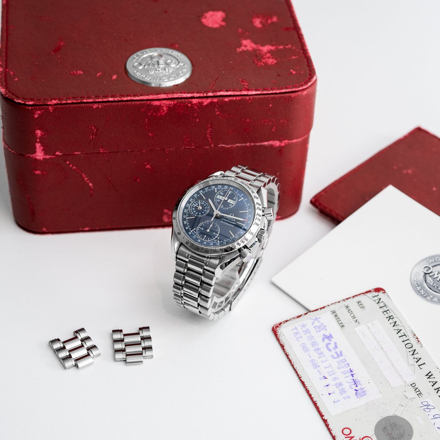 Omega Speedmaster Day Date 3521.80.00 (Unknown (random serial)) - Blue dial 39 mm Steel case (5/5)