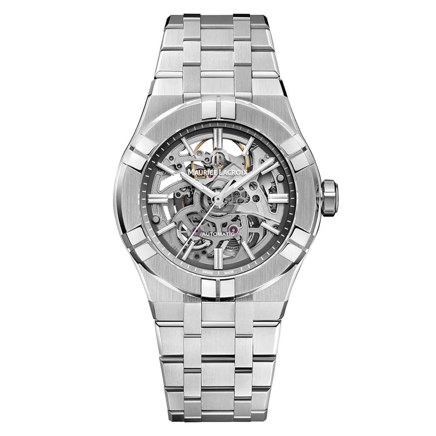 Maurice Lacroix Aikon AI6007-SS002-030-1 (2023) - Transparent dial 39 mm Steel case (3/3)