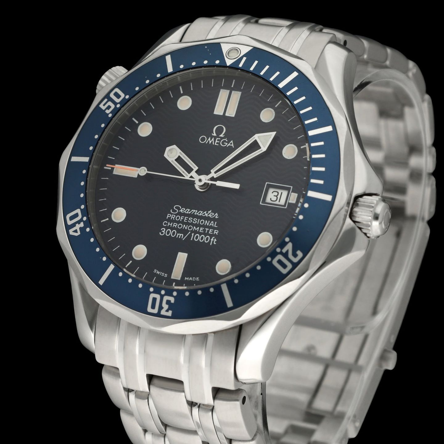 Omega Seamaster Diver 300 M 2531.80.00 (1993) - Blue dial 41 mm Steel case (7/8)