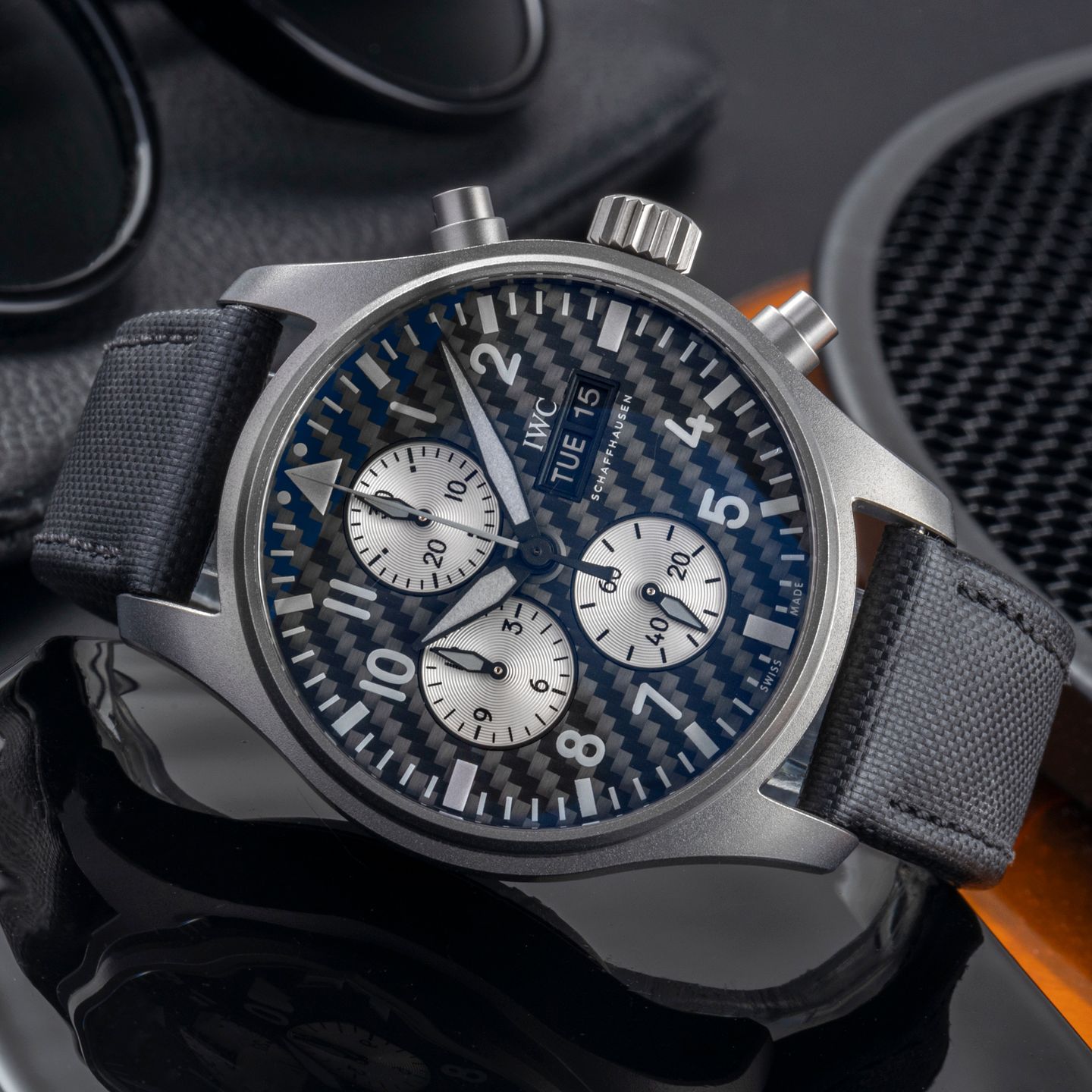 IWC Ingenieur AMG IW377903 (2022) - Black dial 43 mm Titanium case (2/8)