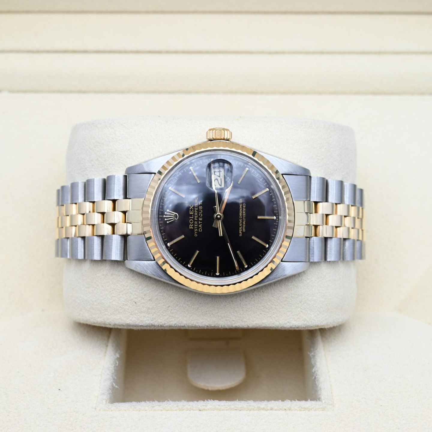 Rolex Datejust 36 16013 (1979) - Black dial 36 mm Gold/Steel case (4/6)