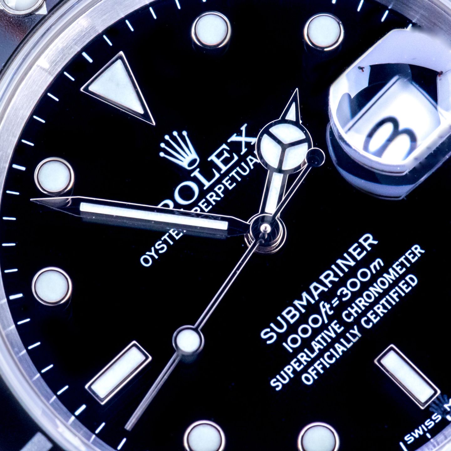 Rolex Submariner Date 16610 (2006) - Zwart wijzerplaat 40mm Staal (2/8)