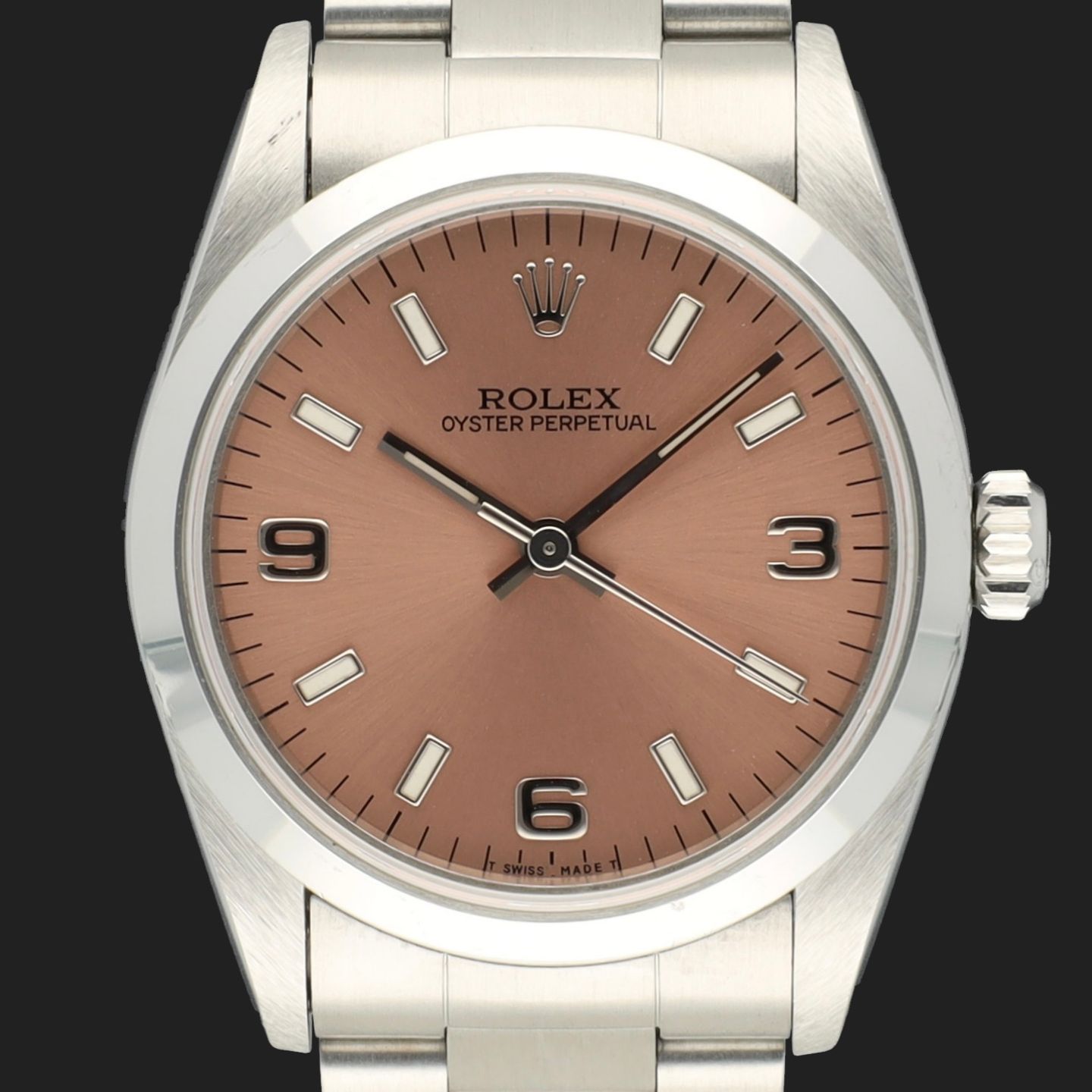 Rolex Oyster Perpetual 31 67480 (1998) - Pink dial 31 mm Steel case (3/8)
