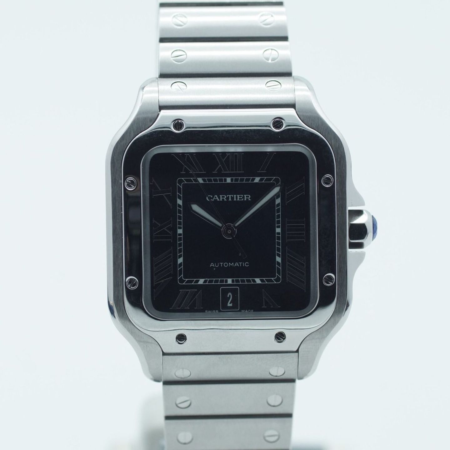 Cartier Santos WSSA0013 (2019) - Blue dial 40 mm Steel case (2/8)