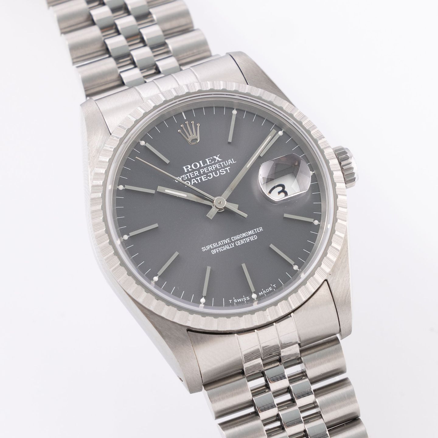 Rolex Datejust 36 16220 (1991) - Grijs wijzerplaat 36mm Staal (2/7)