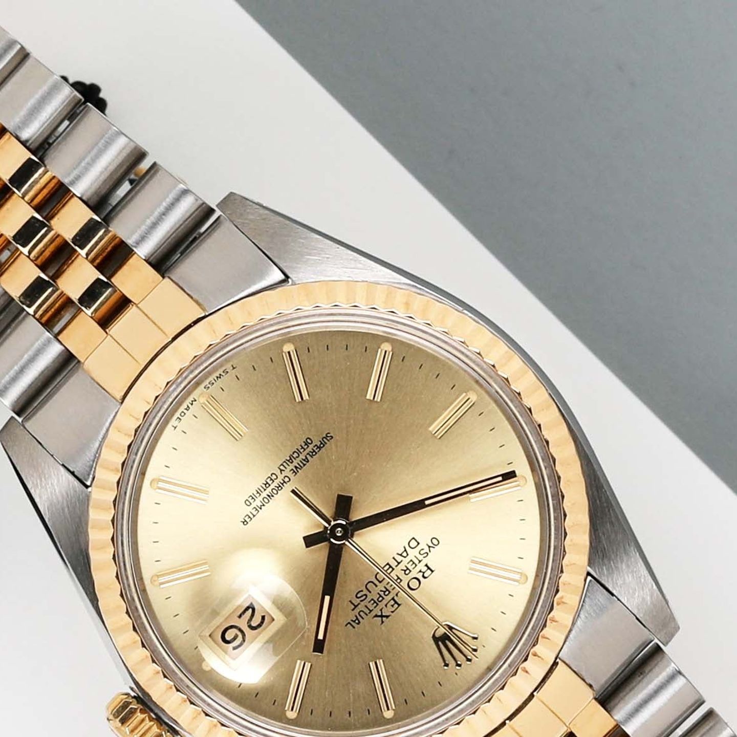 Rolex Datejust 36 16013 (1986) - Champagne dial 36 mm Gold/Steel case (4/8)