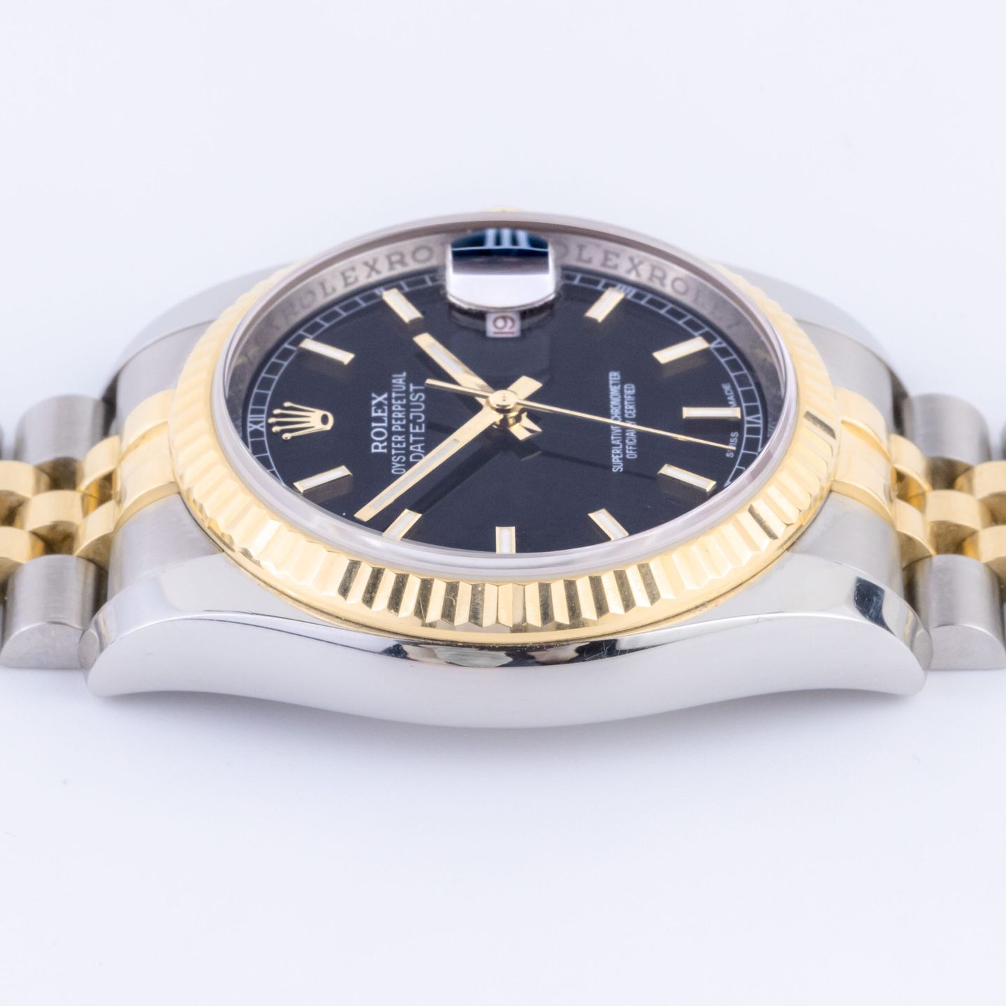 Rolex Datejust 36 116233 (2014) - Black dial 36 mm Gold/Steel case (5/8)
