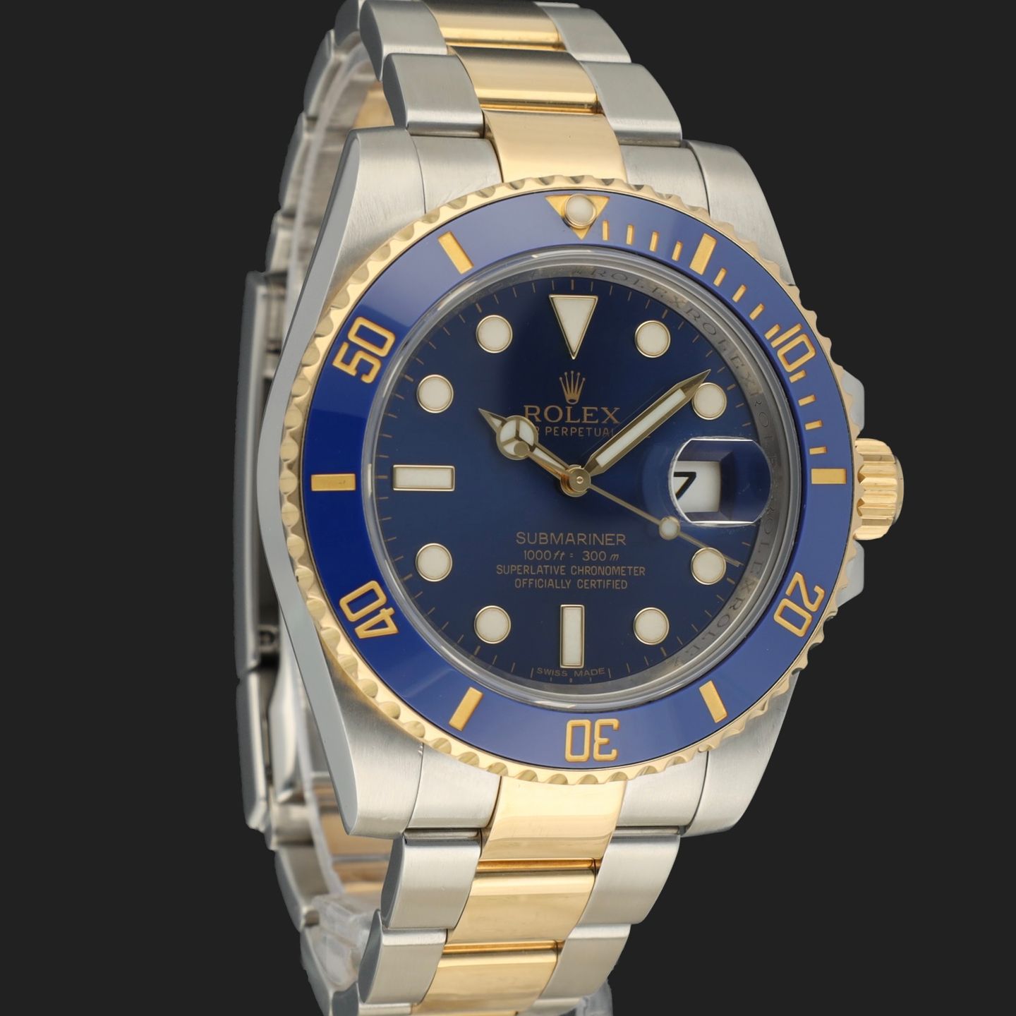 Rolex Submariner Date 116613LB (2014) - Blue dial 40 mm Gold/Steel case (4/8)