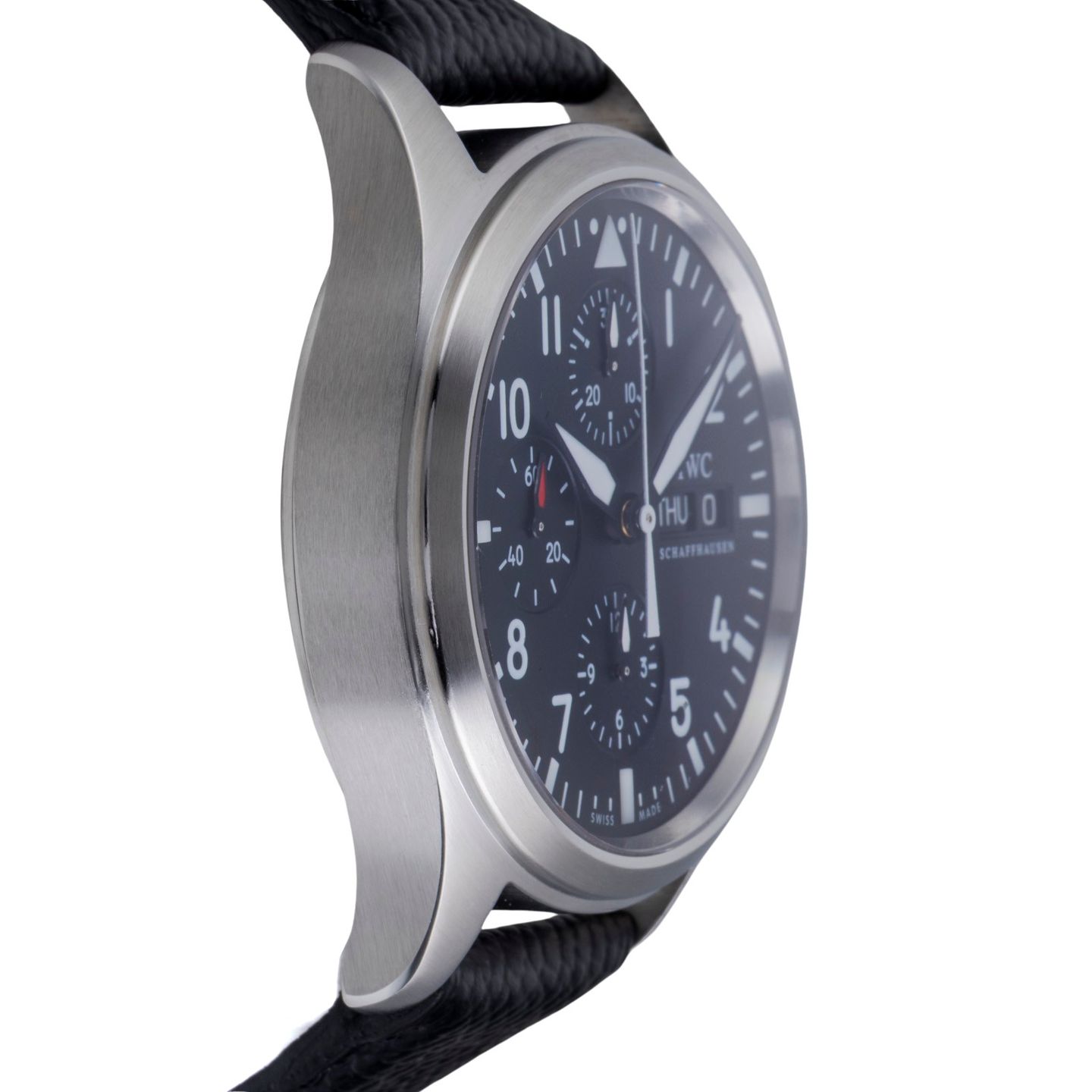 IWC Pilot Chronograph IW371701 (2010) - Black dial 42 mm Steel case (7/8)