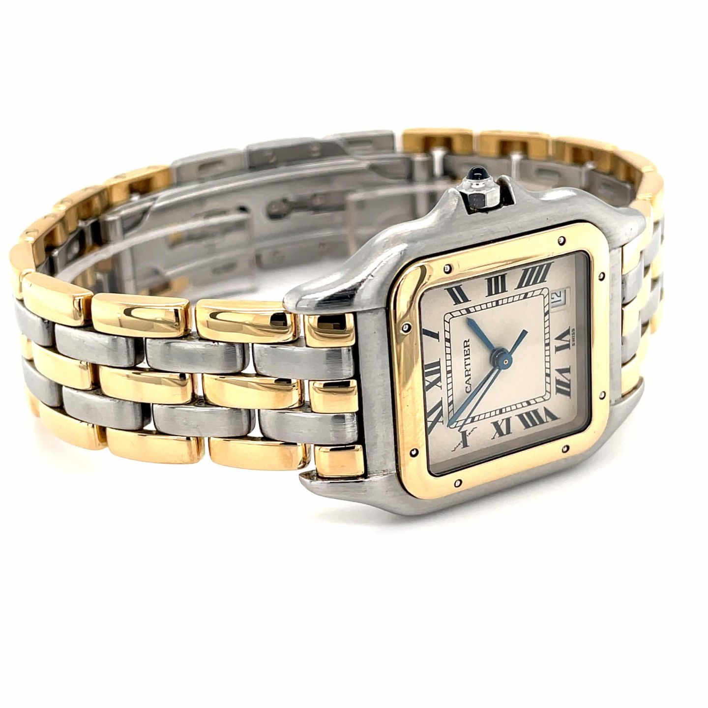 Cartier Panthère 183949 (1990) - White dial 27 mm Gold/Steel case (4/8)