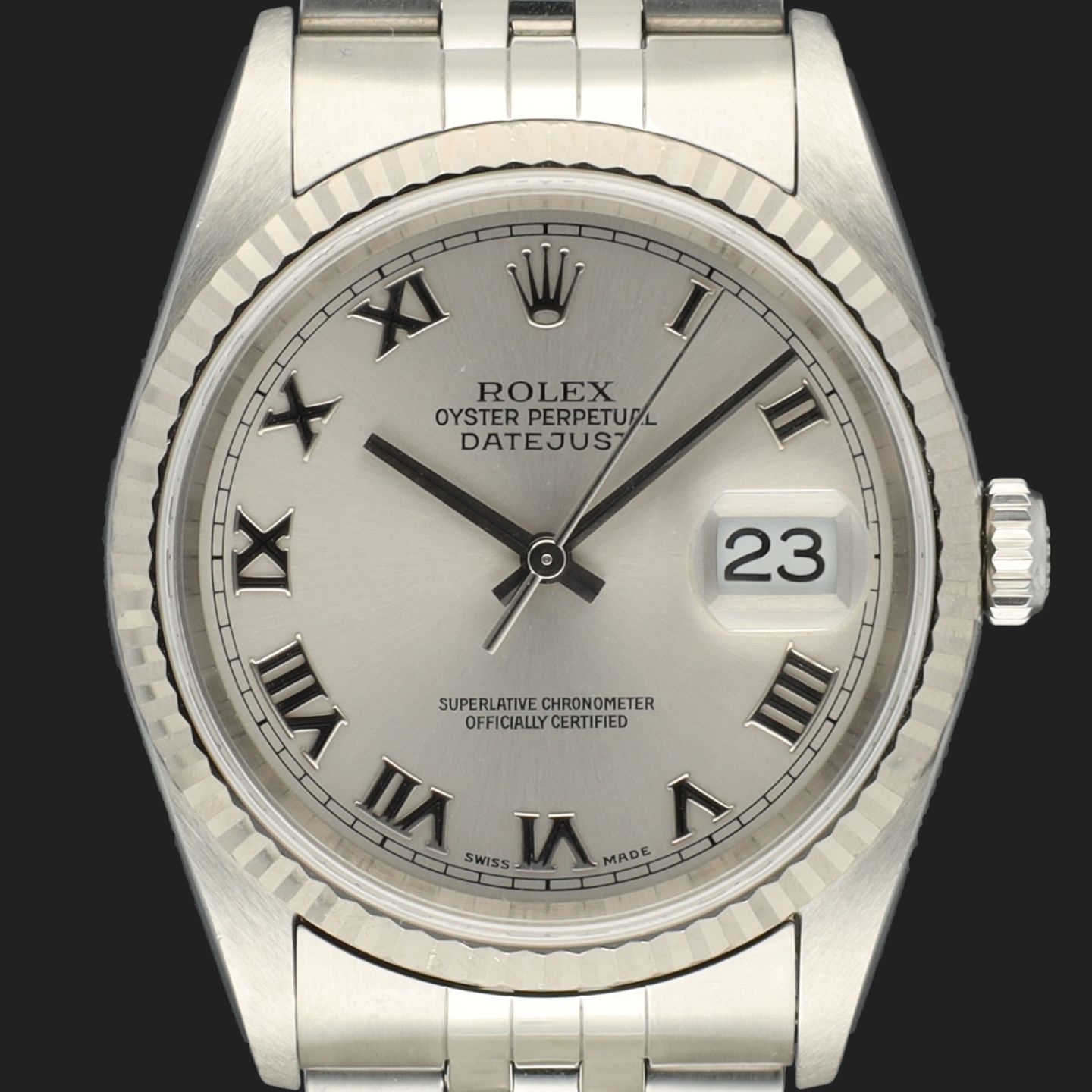 Rolex Datejust 36 16234 (2004) - Zilver wijzerplaat 36mm Staal (2/8)