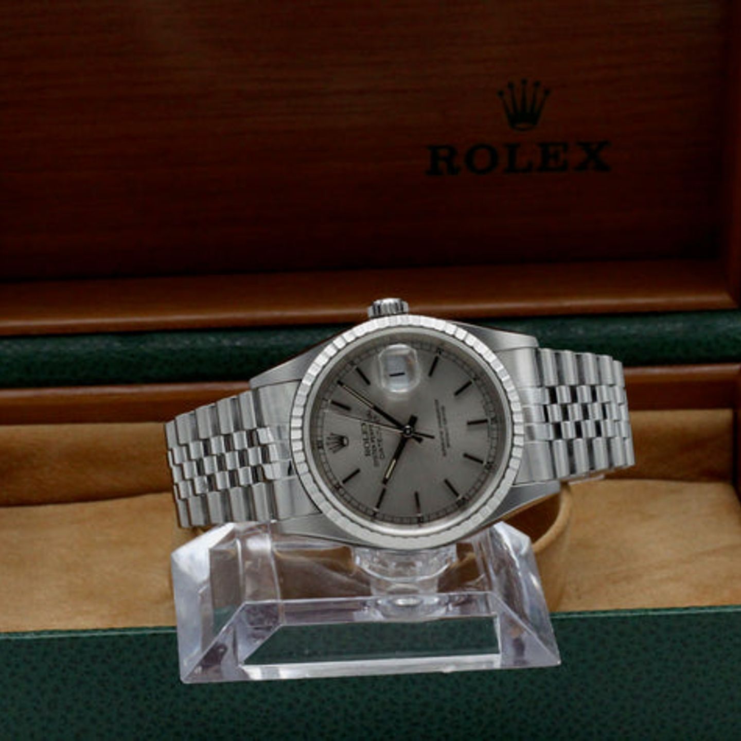 Rolex Datejust 36 16220 (1996) - Zilver wijzerplaat 36mm Staal (3/7)