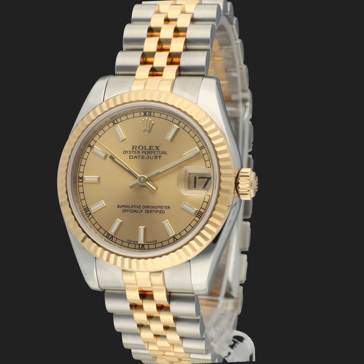Rolex Lady-Datejust 178273 (2009) - Champagne dial 31 mm Gold/Steel case (1/6)