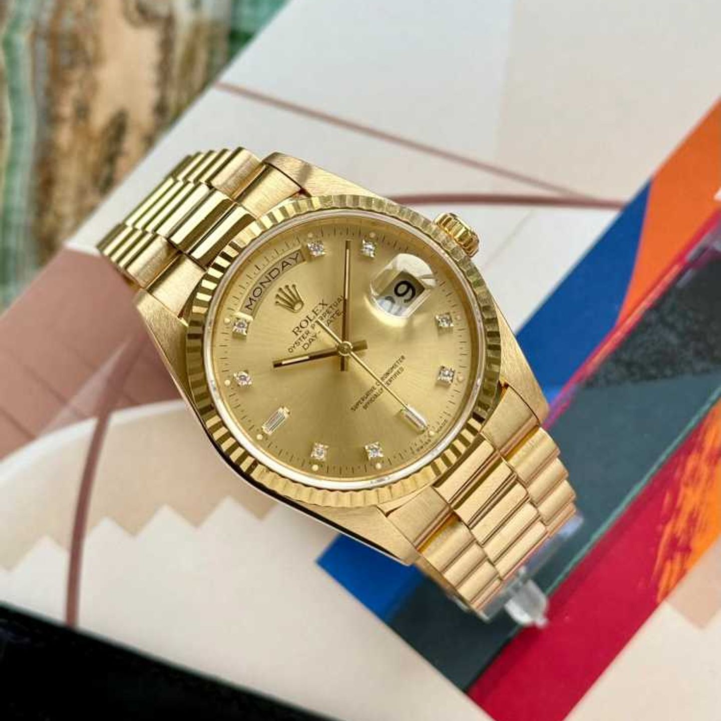 Rolex Day-Date 36 18238 (1989) - Goud wijzerplaat 36mm Geelgoud (6/8)